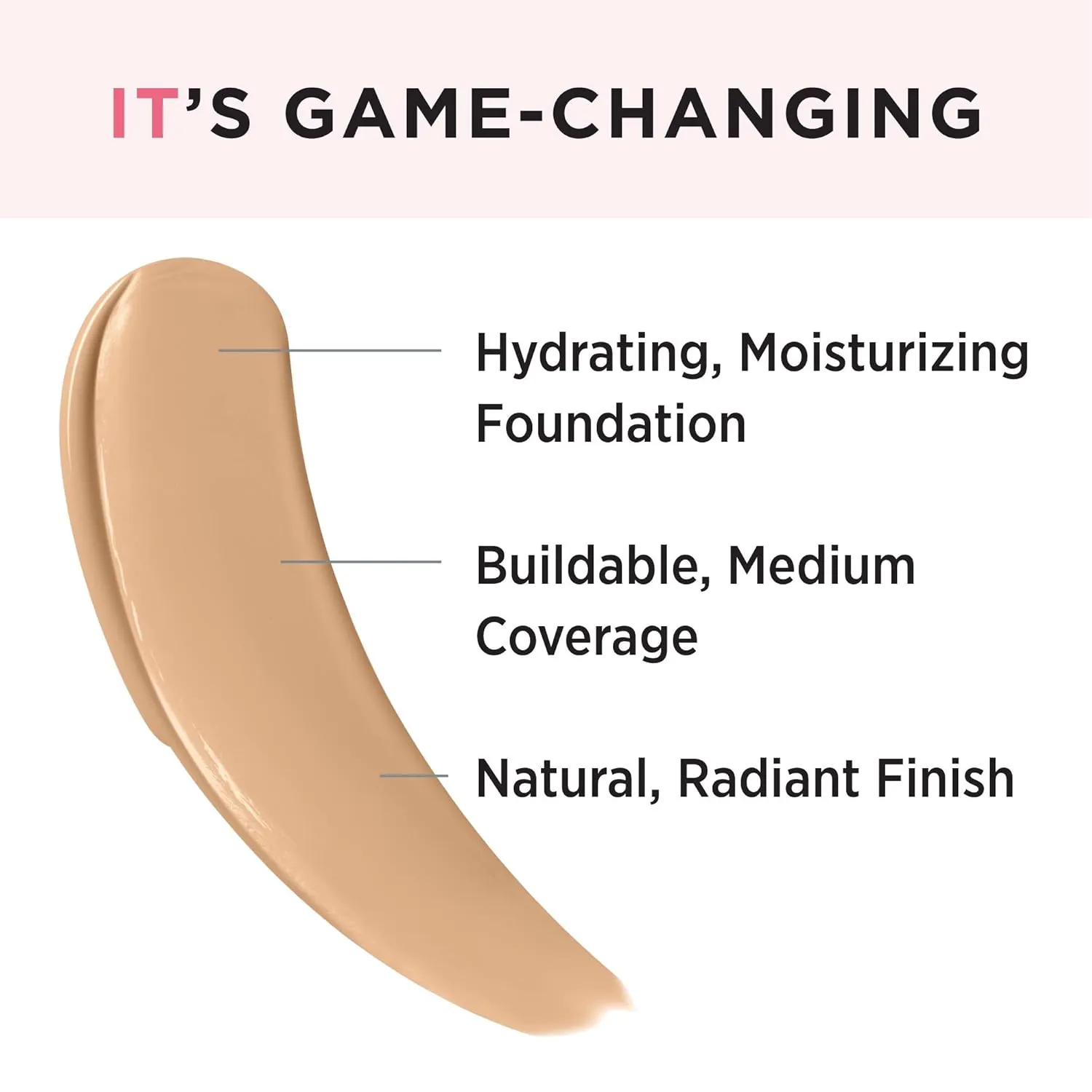 IT Cosmetics Your Skin But Better Foundation   Skincare - Hydrating Medium Buildable Coverage - Minimizes Pores & Imperfections - Natural Radiant Finish - With Hyaluronic Acid - 1.0 fl oz