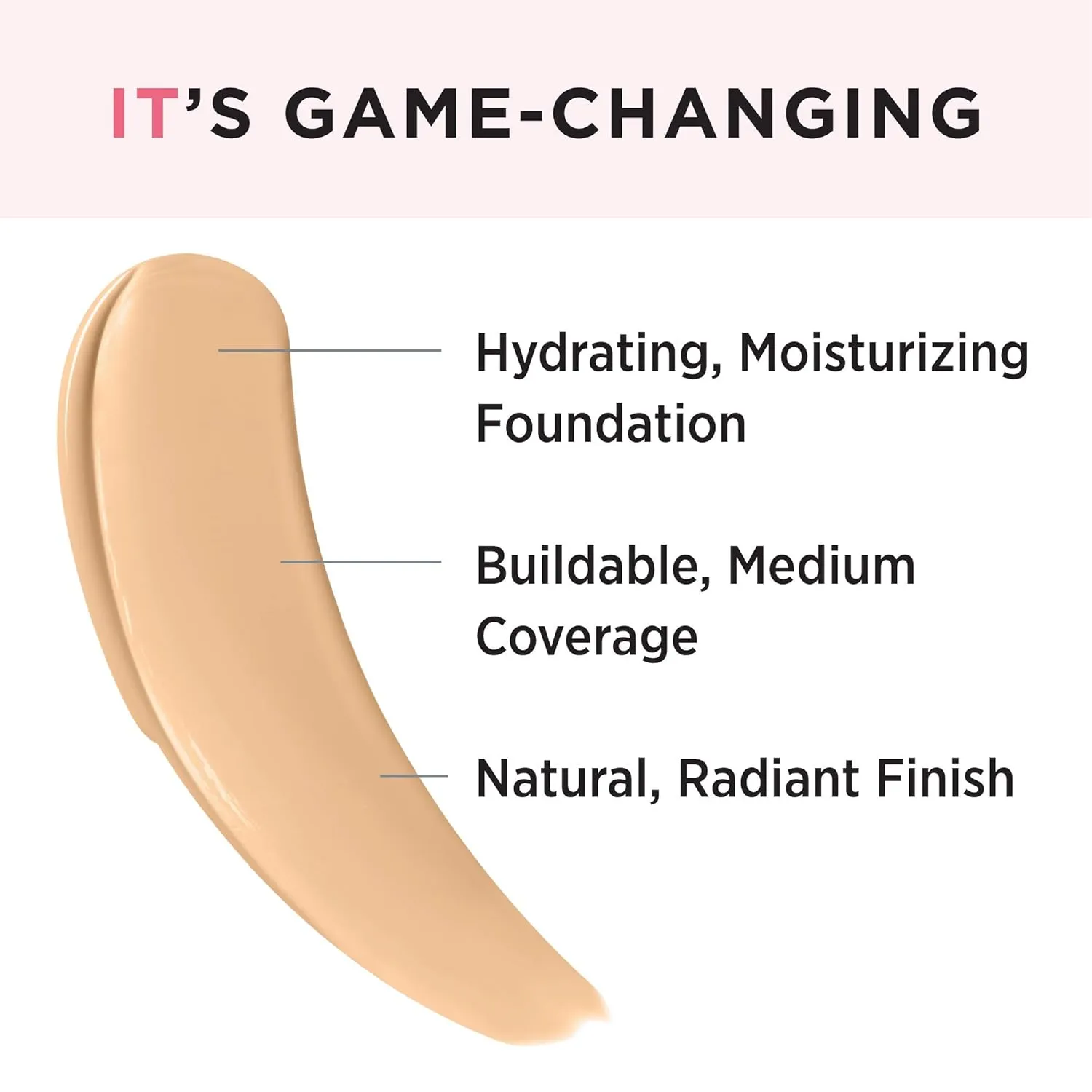 IT Cosmetics Your Skin But Better Foundation   Skincare - Hydrating Medium Buildable Coverage - Minimizes Pores & Imperfections - Natural Radiant Finish - With Hyaluronic Acid - 1.0 fl oz