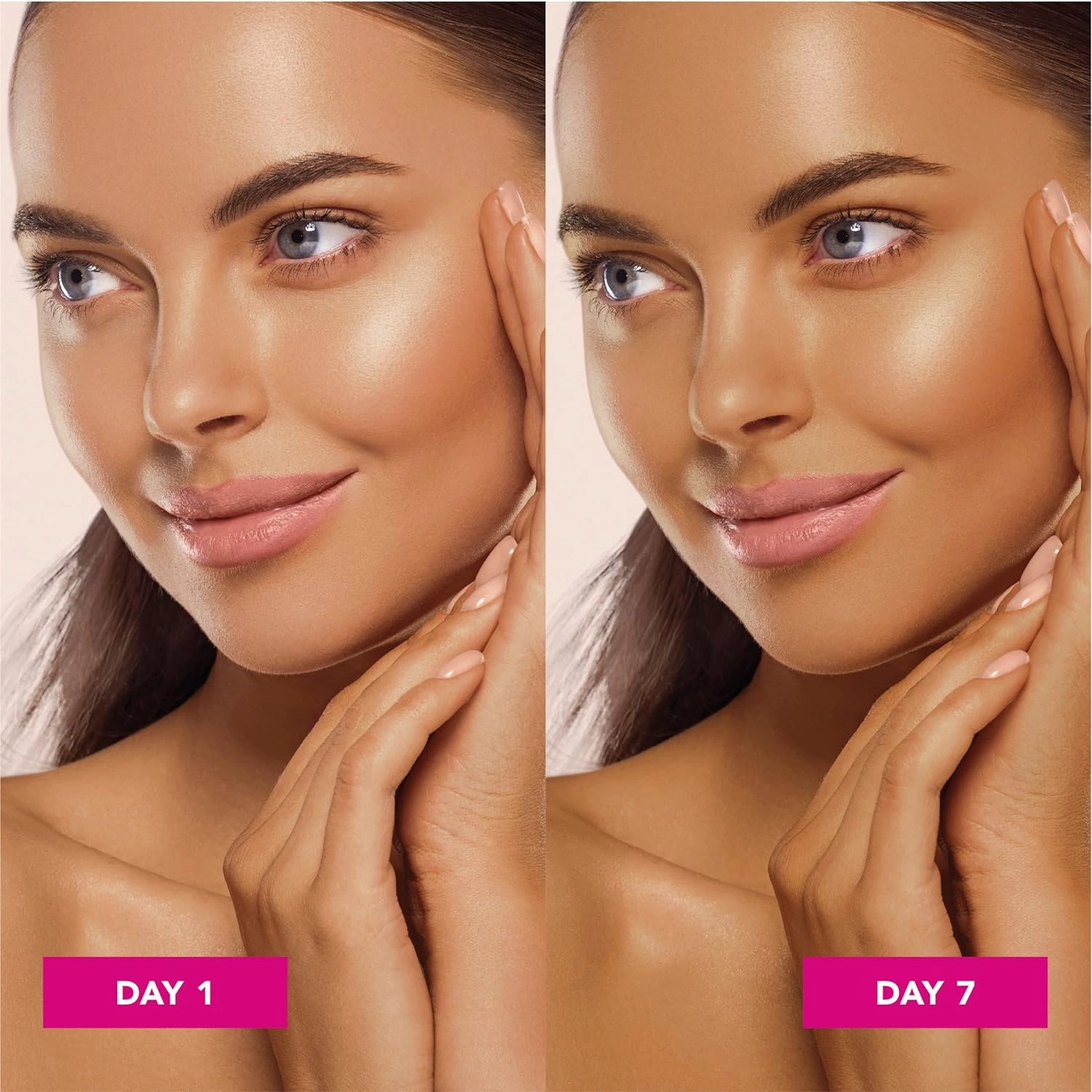 Jergens Natural Glow  FIRMING Self Tanner Body Lotion, Medium to Tan Skin Tone & Natural Glow Self Tanner Face Moisturizer, SPF 20 Facial Sunscreen