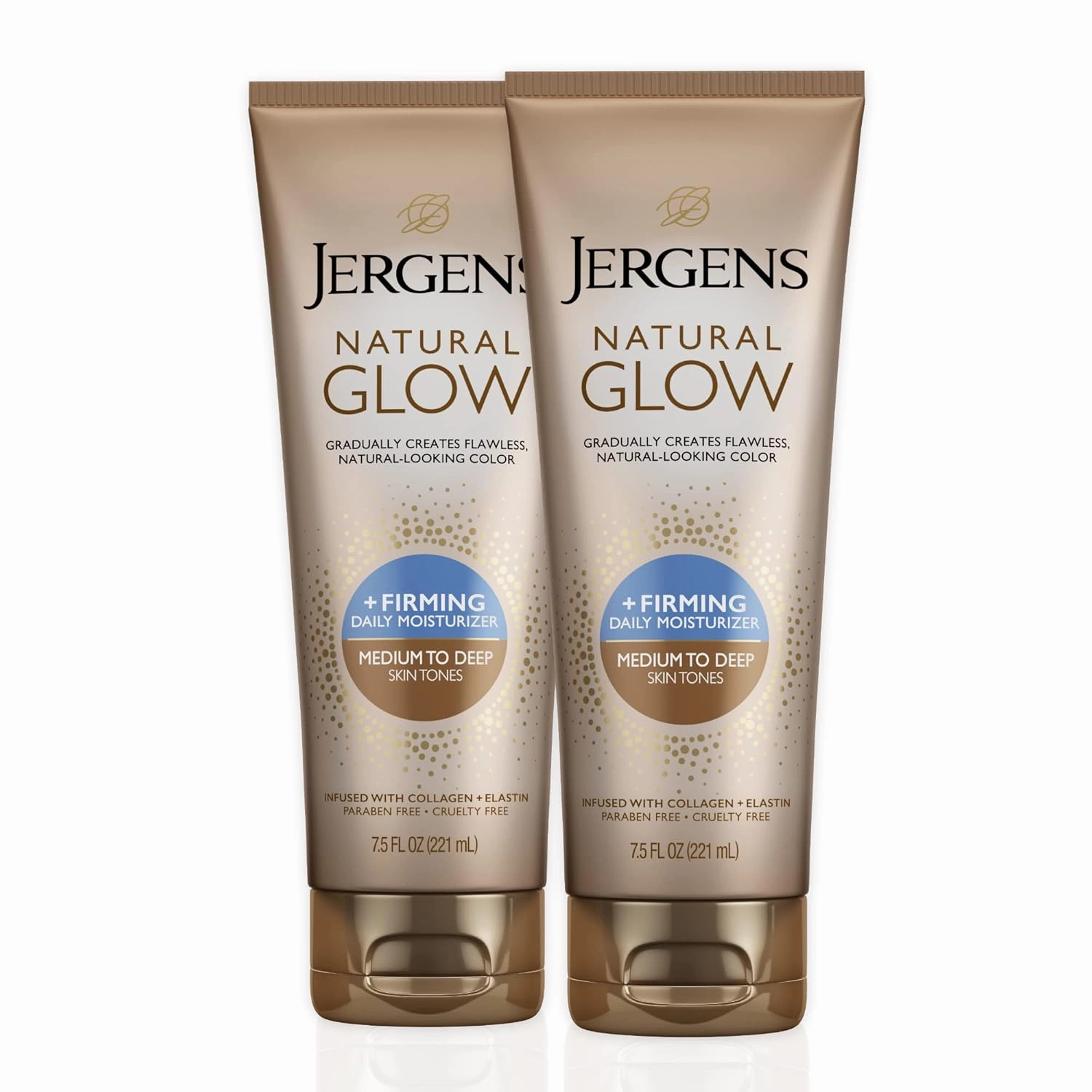 Jergens Natural Glow  FIRMING Self Tanner Body Lotion, Medium to Tan Skin Tone & Natural Glow Self Tanner Face Moisturizer, SPF 20 Facial Sunscreen