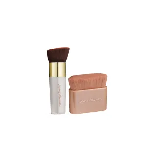 Jerome Alexander MagicMinerals AirGlow Tinted Moisturizer & Highlighter, Illuminating Airbrush Face Spray (Kabuki & Body Brush)