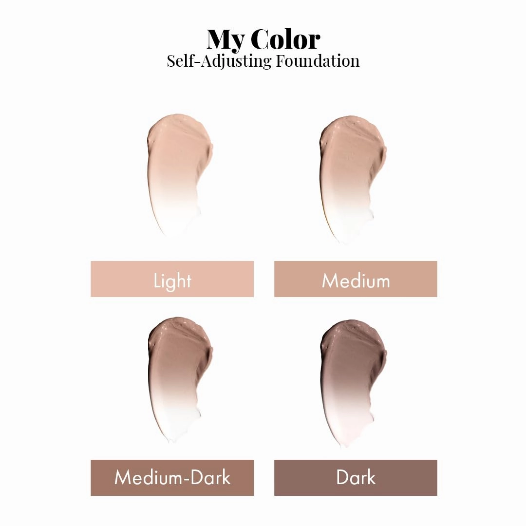 Jerome Alexander My Color 3PC Self Adjusting Full Coverage Foundation Makeup with Kabuki Brush and AirFinish Setting Spray (Light)