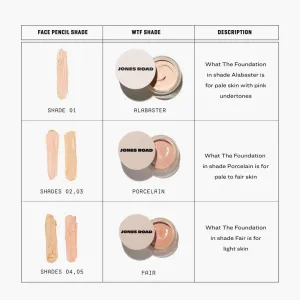 Jones Road What The Foundation - Tinted Moisture Balm - FAIR   Complimentary Premium Korean BlueBerry Sheet Masque