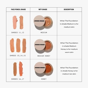 Jones Road What The Foundation - Medium Honey   Complimentary Premium Korean BlueBerry Sheet Masque