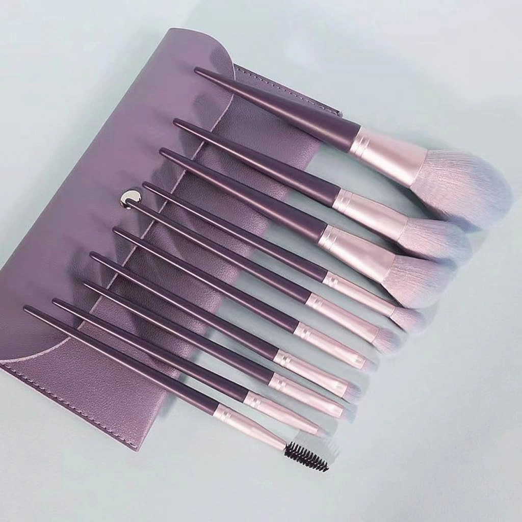 JSEIAJB 10 Piece Set of Makeup Brushes, Beginner's Complete Set of Makeup Brushes