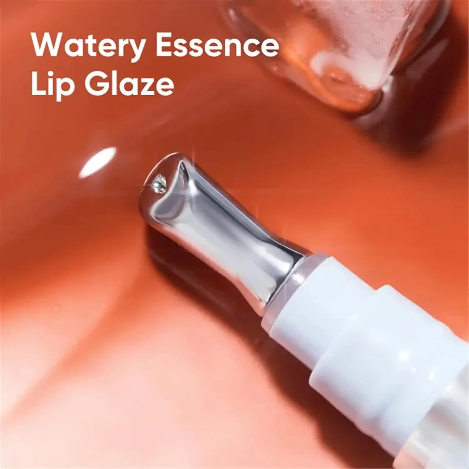 Judy Dolll Watery Essence Lip Glaze,Lip Gloss,Glowy Lipstick, Long-Lasting Lip Stain, Lightweight Lip Tint, 0.14 Fl Oz (G05 Chestnut Ice, 0.14 Fl Oz)