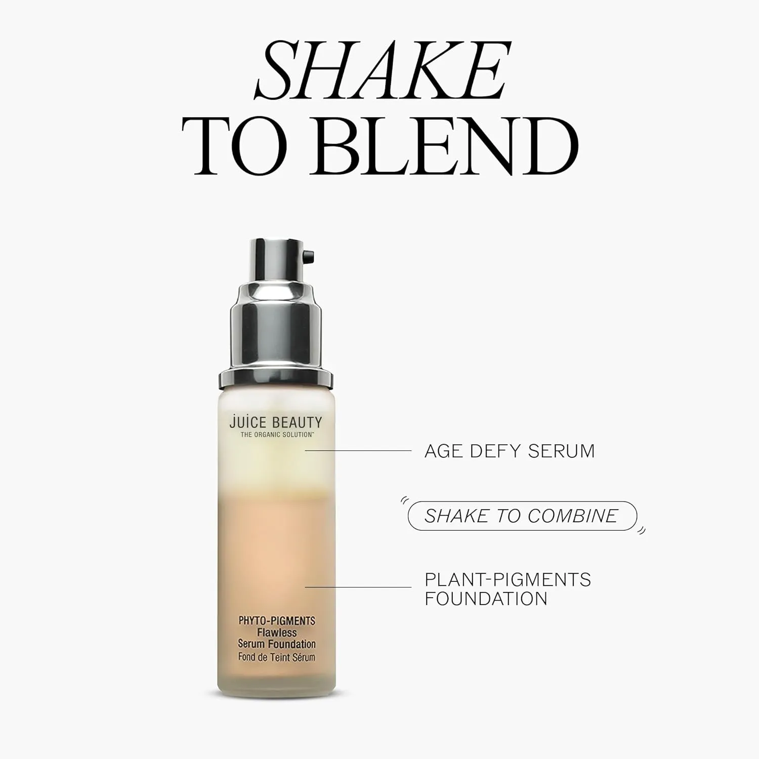 Juice Beauty Phyto-Pigments Flawless Serum Foundation - 20 Golden Tan - 30 mL - Medium-to-Full, Long-Lasting Coverage - Reduces Look of Wrinkles   Pores - Vegan, Cruelty Free