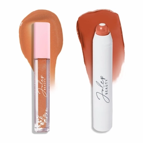 Julep Luscious Lips Duo: It's Balm Tinted Lip Balm in Roasted Peach   So Plush Plumping Lip Gloss in Not Sorry - Hydrating, Glossy, and Vegan Lip Colors with Vitamin E - Perfect Lip Care Set