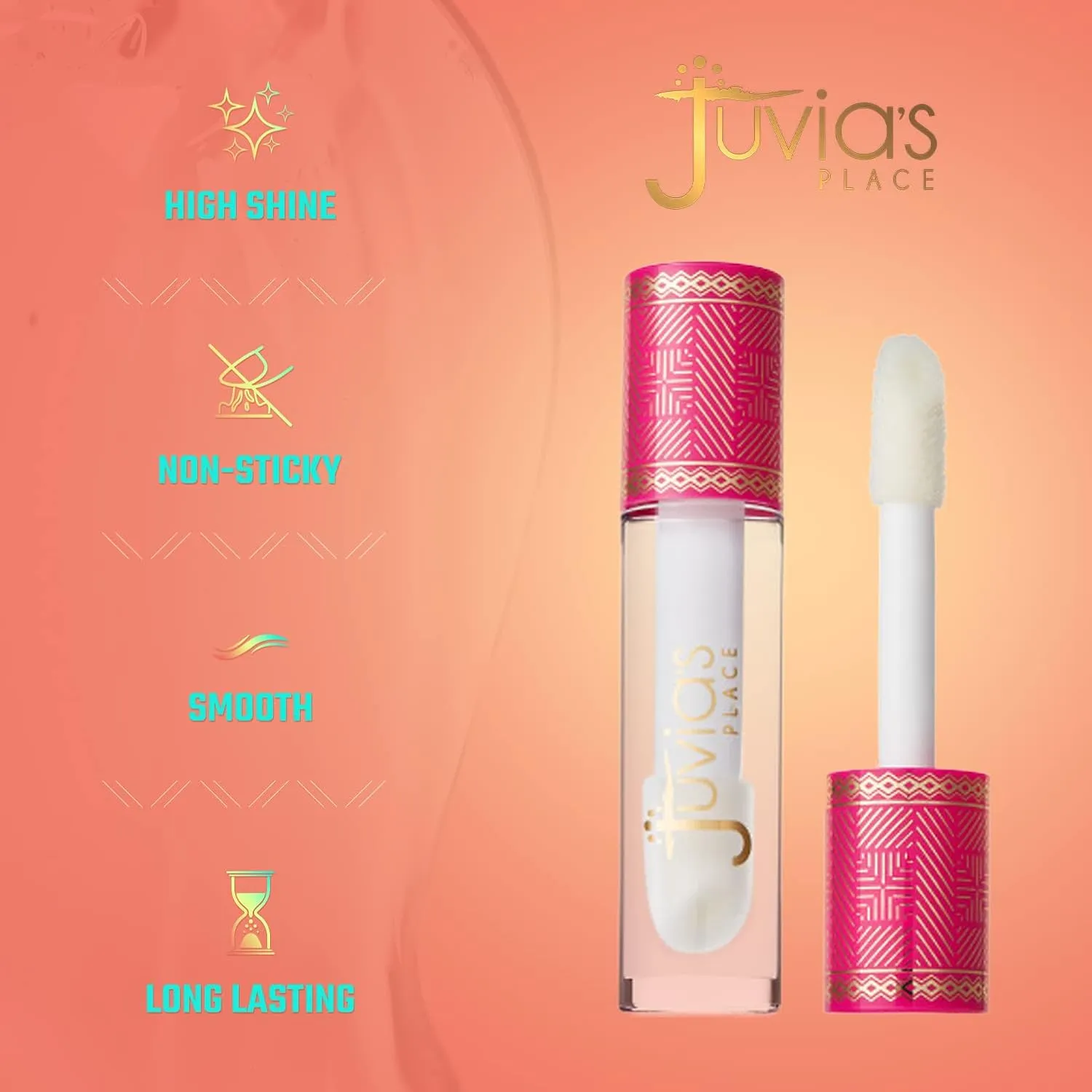 Juvia's Place Lip Gloss Glass It's Glass - Clear, Super Shine,16 oz., Plump, Long Lasting Non-Sticky Luscious High Shine, Glides on Richly Glossy and Smooth
