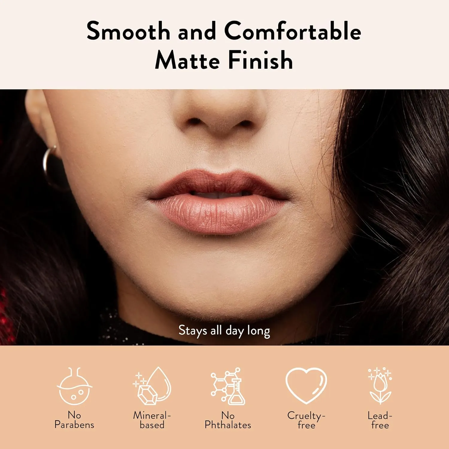 Juwel Cosmetics Luscious Liquid Matte Lipstick, Natural Lipstick with Avocado Oil & Kaolin Clay, Long Lasting Matte Finish, Mineral-Based, Cruelty-Free & Lead-Free Lip Color, Diva