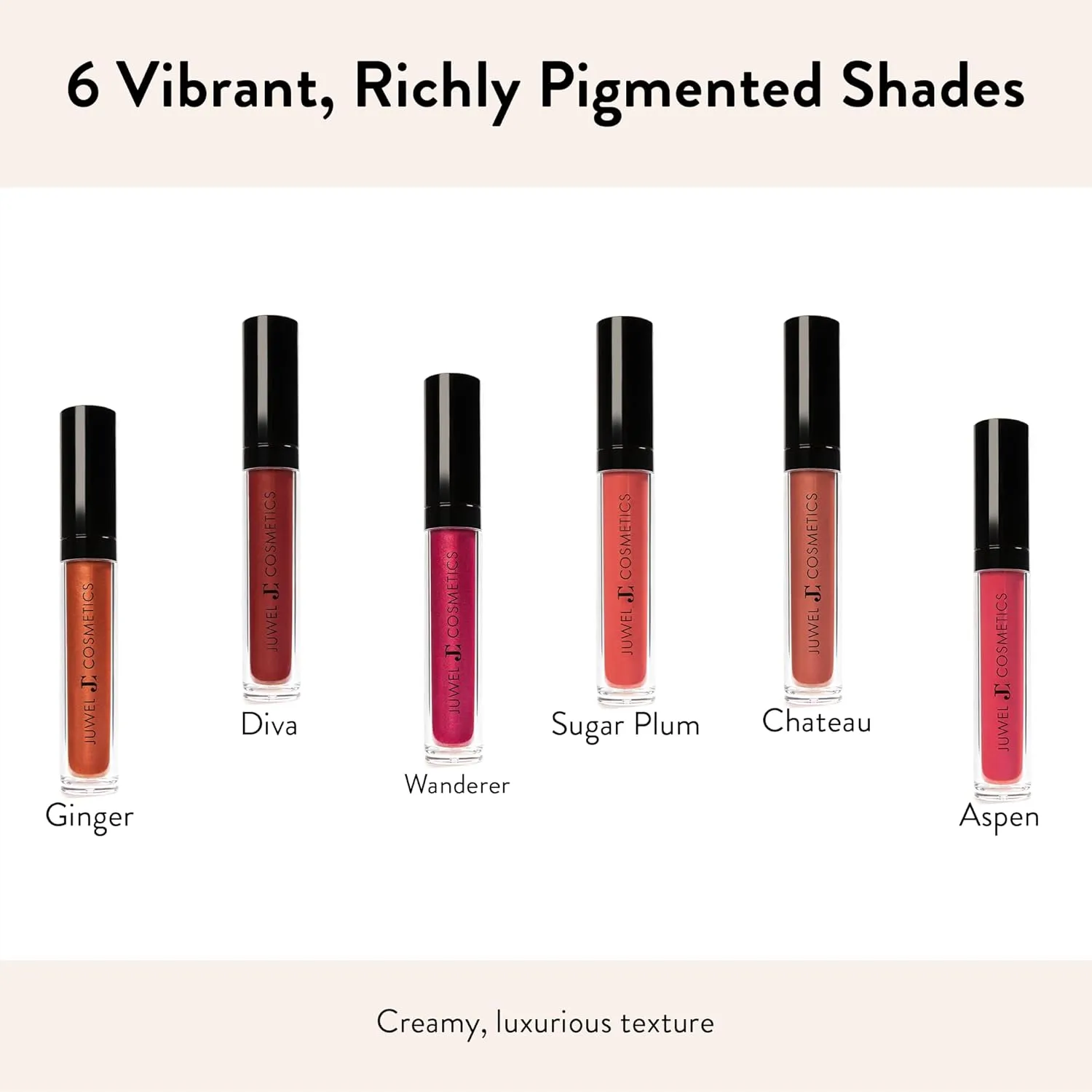 Juwel Cosmetics Luscious Liquid Matte Lipstick, Natural Lipstick with Avocado Oil & Kaolin Clay, Long Lasting Matte Finish, Mineral-Based, Cruelty-Free & Lead-Free Lip Color, Diva