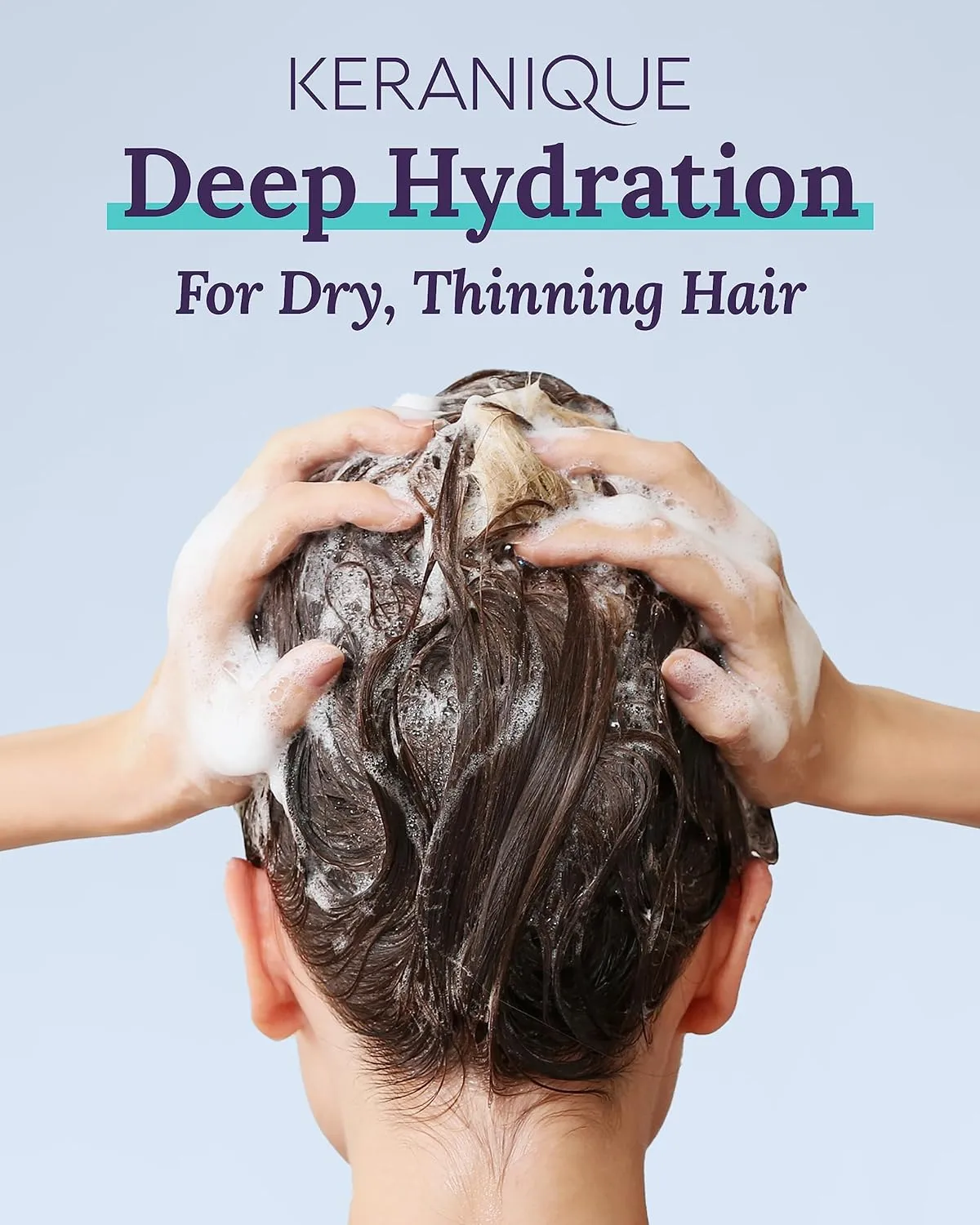 Keranique Hydrating Deep Conditioner for Dry Damaged Hair - Deep Hydration Hair Conditioner for Women with Keratin - Intense Hydrator for Repairing Natural Moisture on Dry, Frizzy, Thin, Damaged Hair