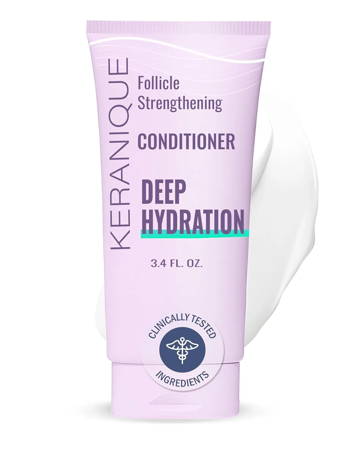Keranique Hydrating Deep Conditioner for Dry Damaged Hair - Deep Hydration Hair Conditioner for Women with Keratin - Intense Hydrator for Repairing Natural Moisture on Dry, Frizzy, Thin, Damaged Hair