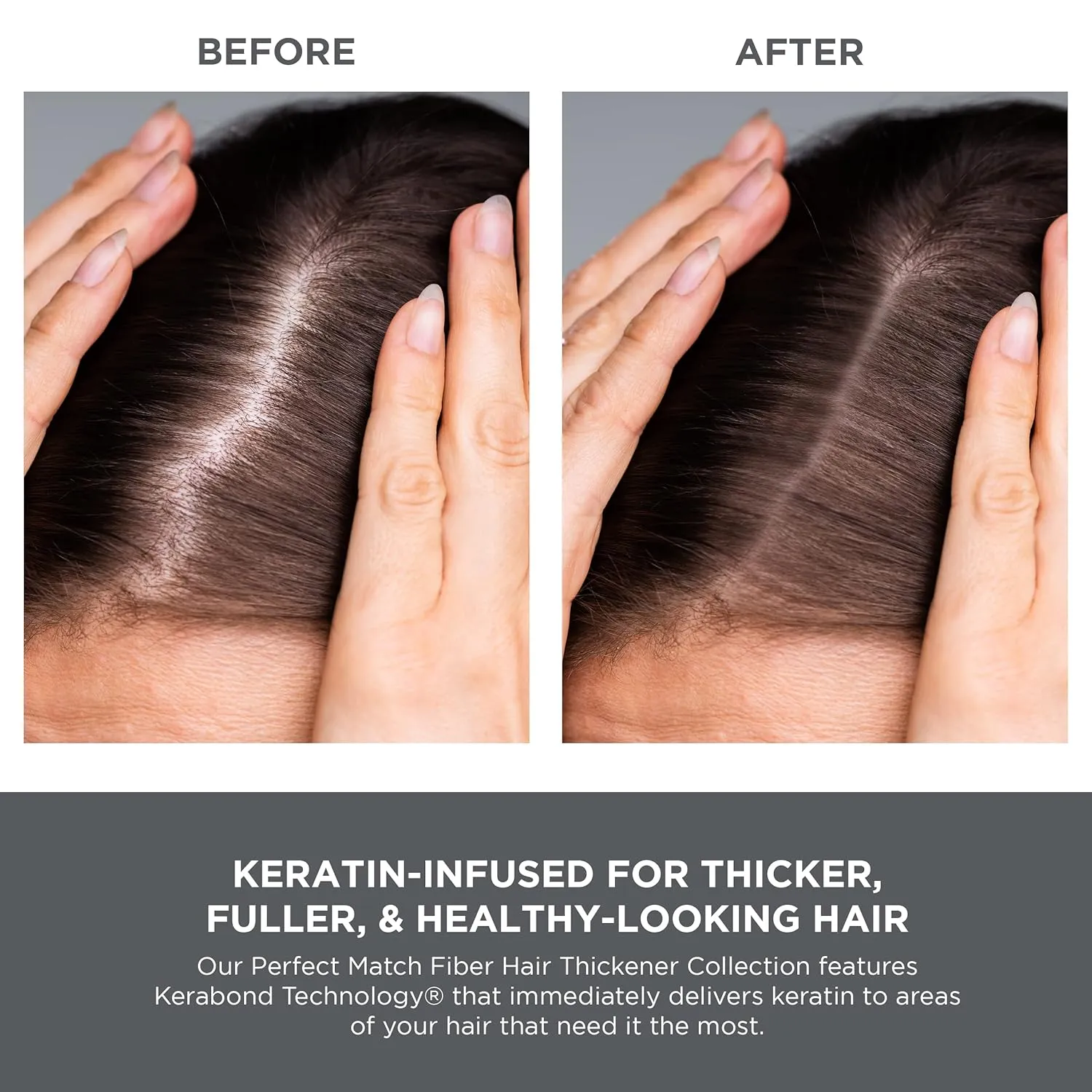 Keratherapy Keratin Infused Perfect Match Fiber Hair Thickener Spray, Light Brown, 4 fl. oz., 140 ml - Volumizing, Thickening, & Concealing Hairspray for Scalp Coverage, Roots & Thinning Areas