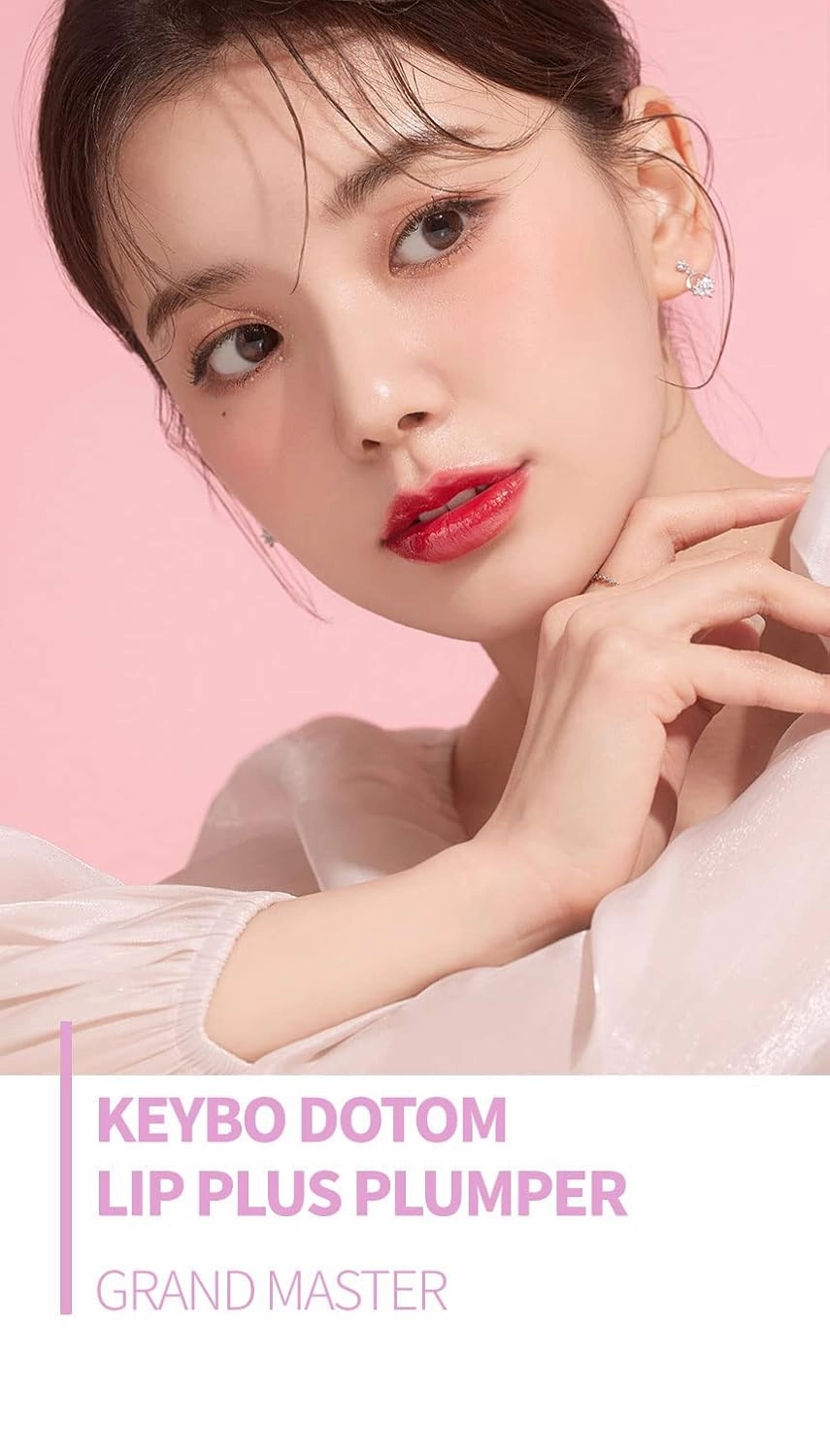 keybo Lip Plumper Dotom Lip Plus 16 Colors, 3 Steps Extreme Plumping Clear Lip Gloss by Essence Lip Care Oil & 16 Color Tints from Korean Makeup (08. Winter of me)
