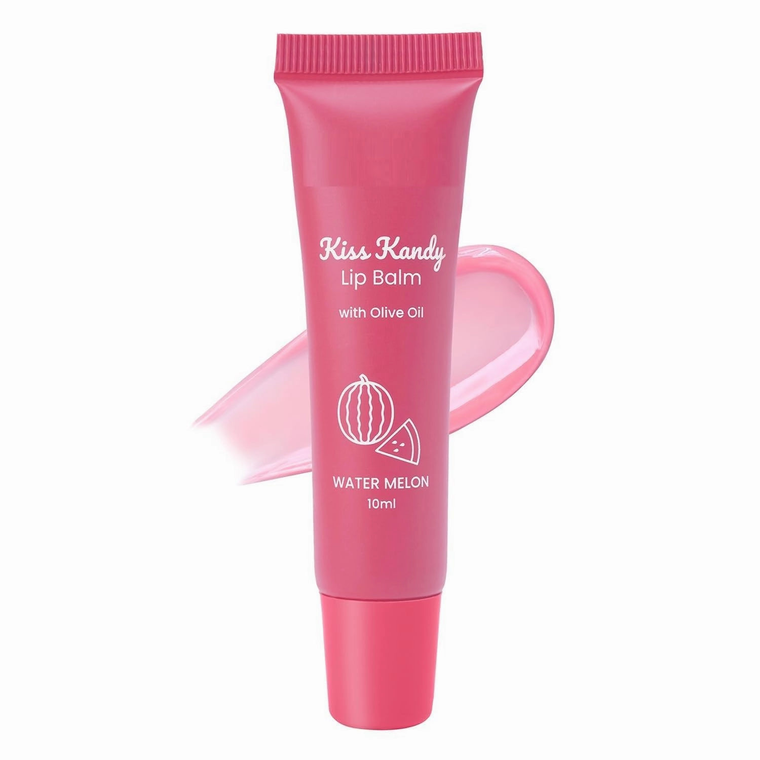 Kiss Kandy Lip Balm with Olive Oil | Moisturising | Non-Sticky | Soft & Smooth Lips | Shade - Water Melon, 10ml