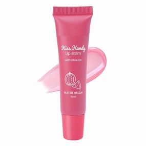 Kiss Kandy Lip Balm with Olive Oil | Moisturising | Non-Sticky | Soft & Smooth Lips | Shade - Water Melon, 10ml
