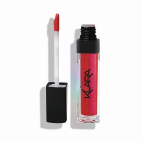 Klara Cosmetics Diamond Kiss Proof Lipstick Matte Shimmer Glitter, 03 Red, 0.27 Fl Oz
