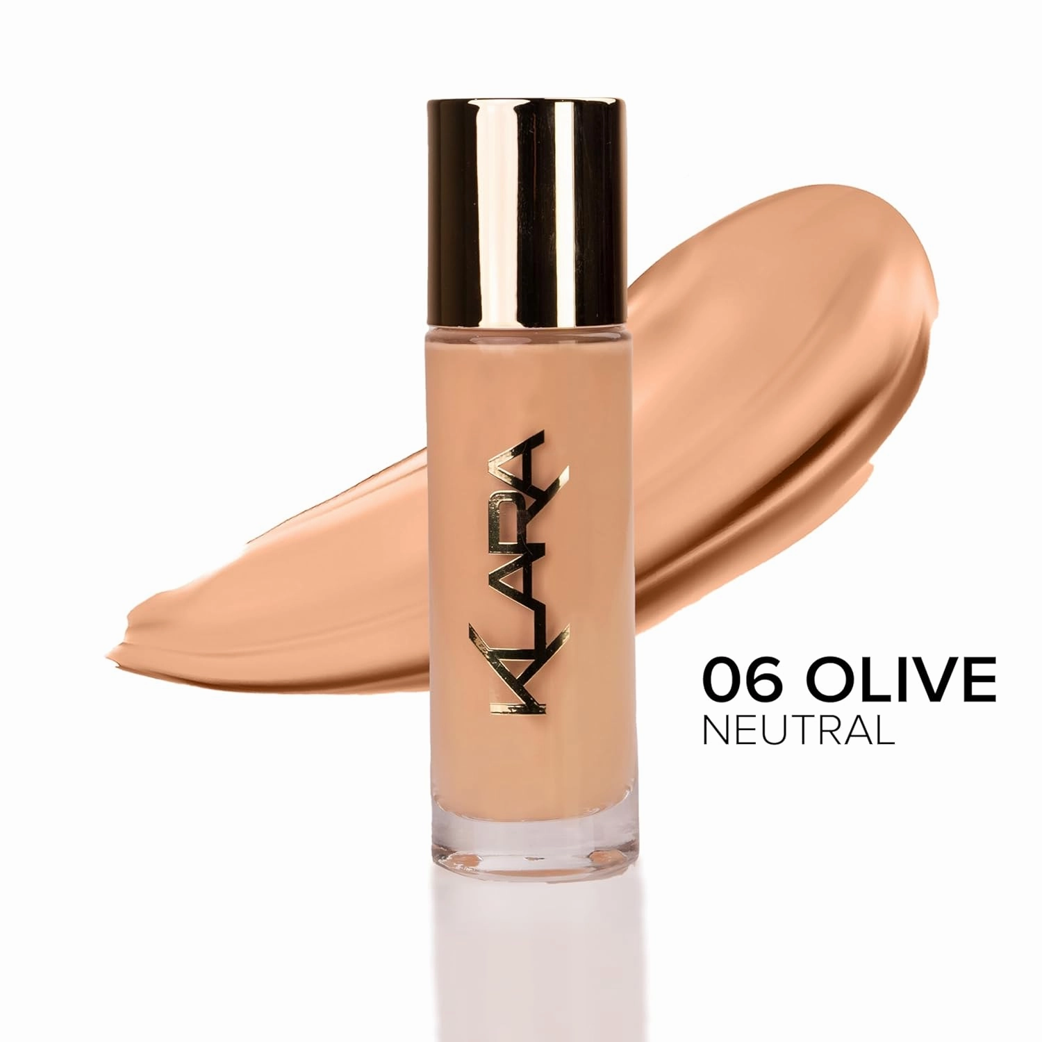 Klara Cosmetics Veil Up Foundation (Olive Neutral 06) With Free Sponge