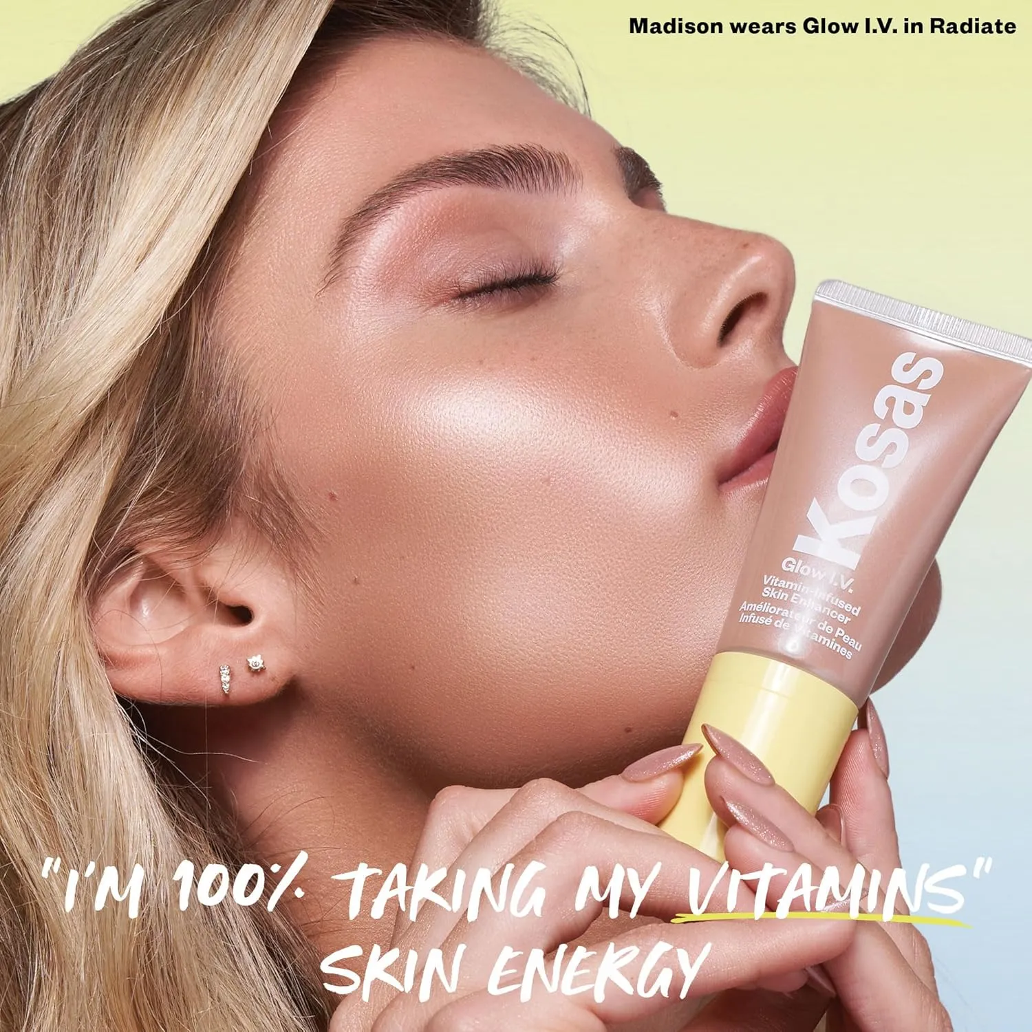 Kosas Glow I.V. Vitamin-Infused Skin Enhancer Face Makeup - Tinted Beauty Highlighter for a Healthy Glow- Revive