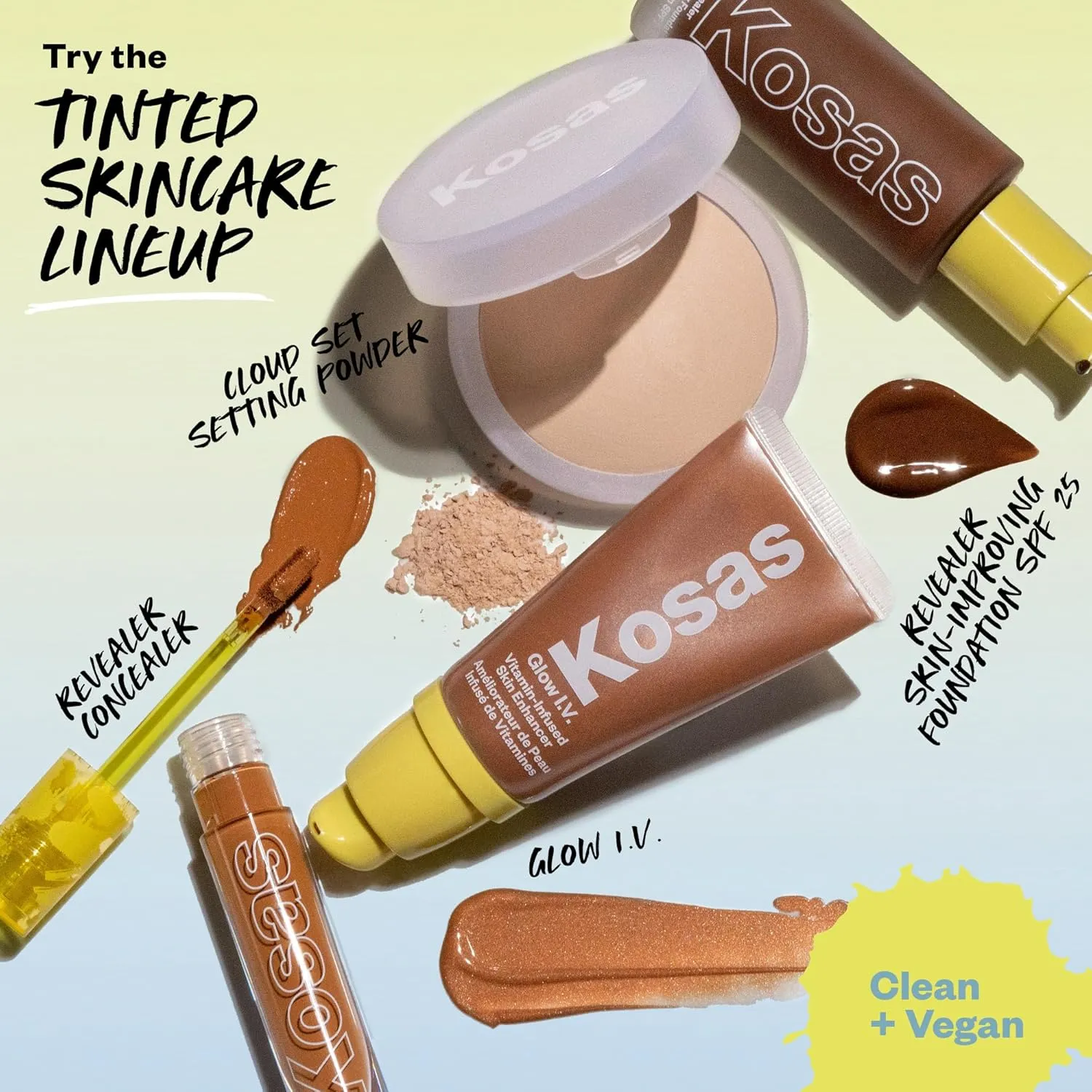 Kosas Glow I.V. Vitamin-Infused Skin Enhancer Face Makeup - Tinted Beauty Highlighter for a Healthy Glow- Revive