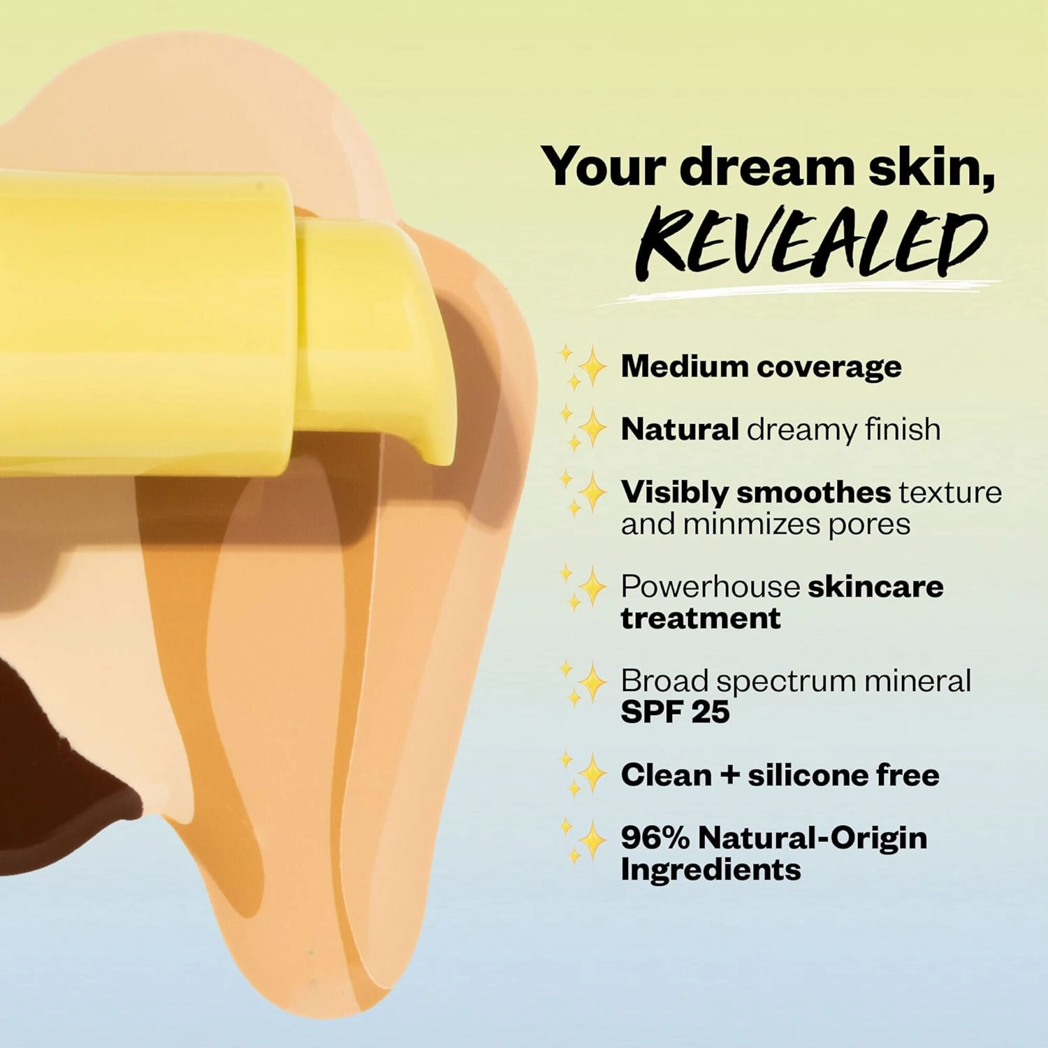 Kosas Revealer Skin-Improving Foundation with SPF 25 Protection - Hydrate, Brighten, Soothe, Plump, Protect Skin - Smoothing Texture, Clean Formula, Natural Finish - Medium Neutral 220