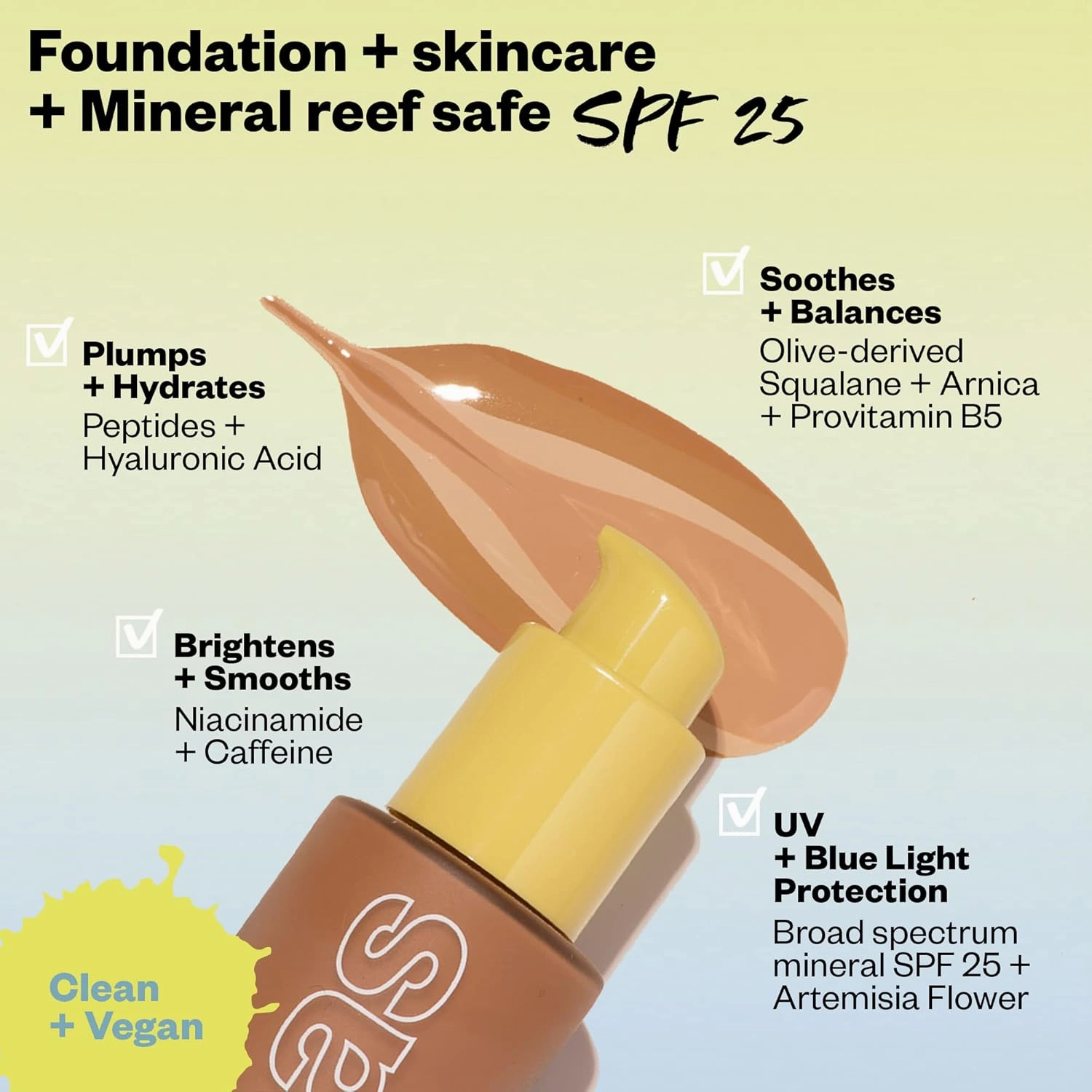 Kosas Revealer Skin-Improving Foundation with SPF 25 Protection - Hydrate, Brighten, Soothe, Plump, Protect Skin - Smoothing Texture, Clean Formula, Natural Finish - Medium Neutral 220