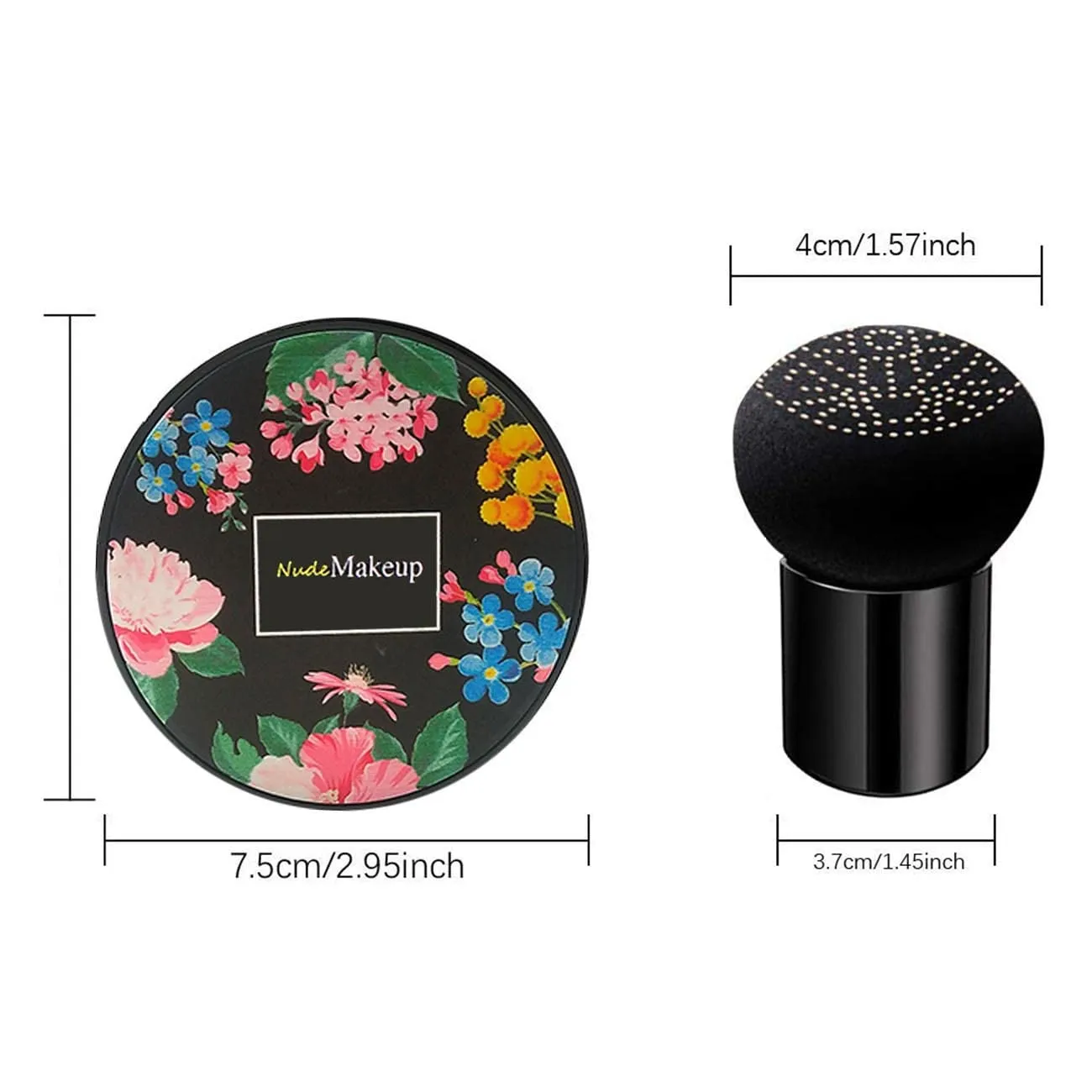 KWOLYKIM 2 Pack Mushroom Head Air Cushion CC Cream BB Cream, Concealer Lasting Nude Makeup Moisturizing Brightening Pigment CC Liquid Foundation Ivory
