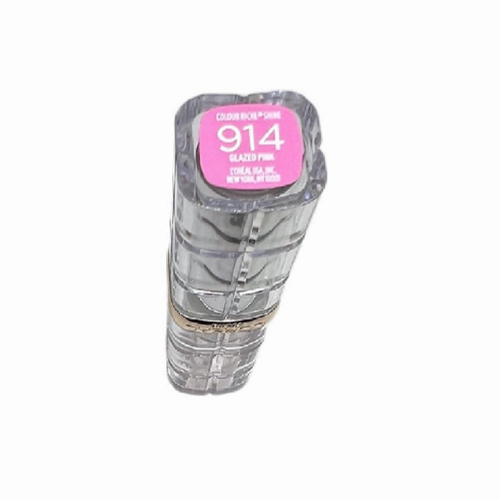 L'Oreal Paris Colour Riche Shine Lipstick, Glazed Pink 914