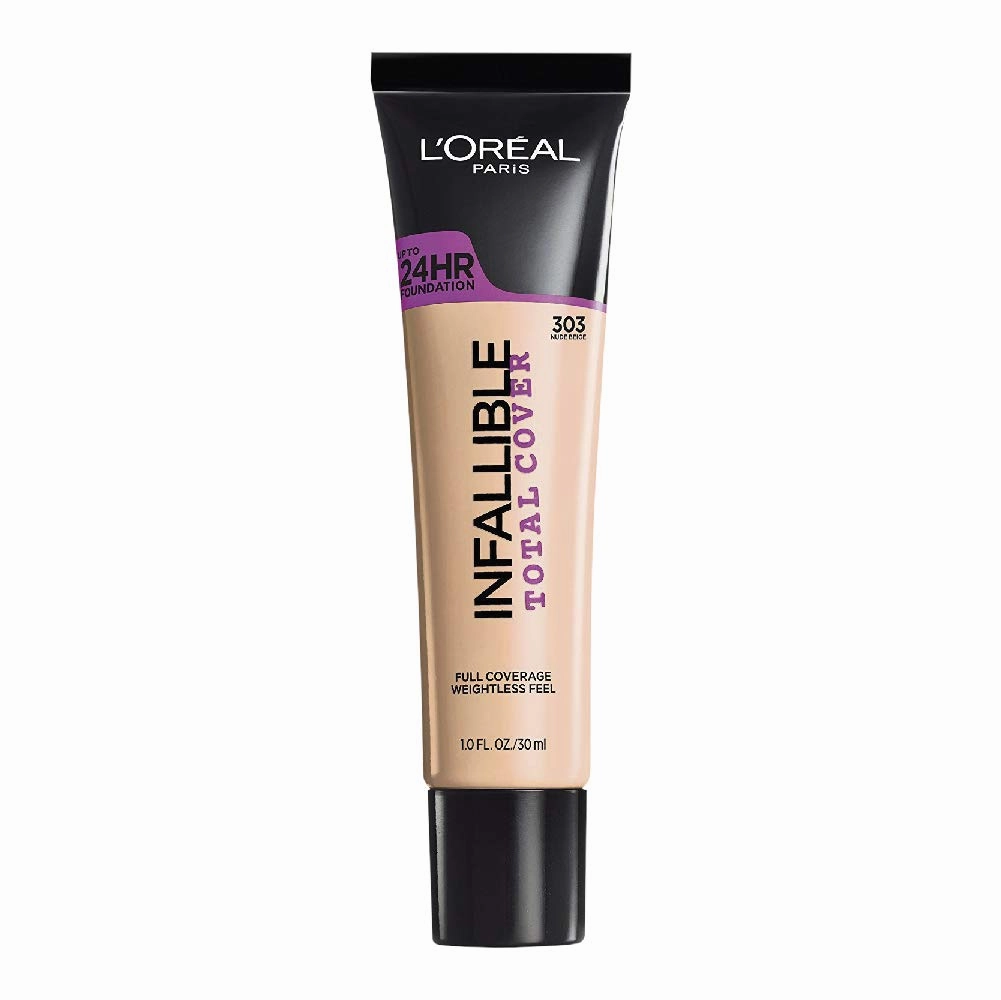 L’Oréal Paris Infallible Total Cover Foundation, Nude Beige, 1 fl; oz.
