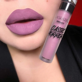 LA Splash Cosmetics Waterproof All Day Wear Liquid Matte Purple Lipstick Classic Hollywood Horror Collection [2017 LIMITED EDITION] (Mina)