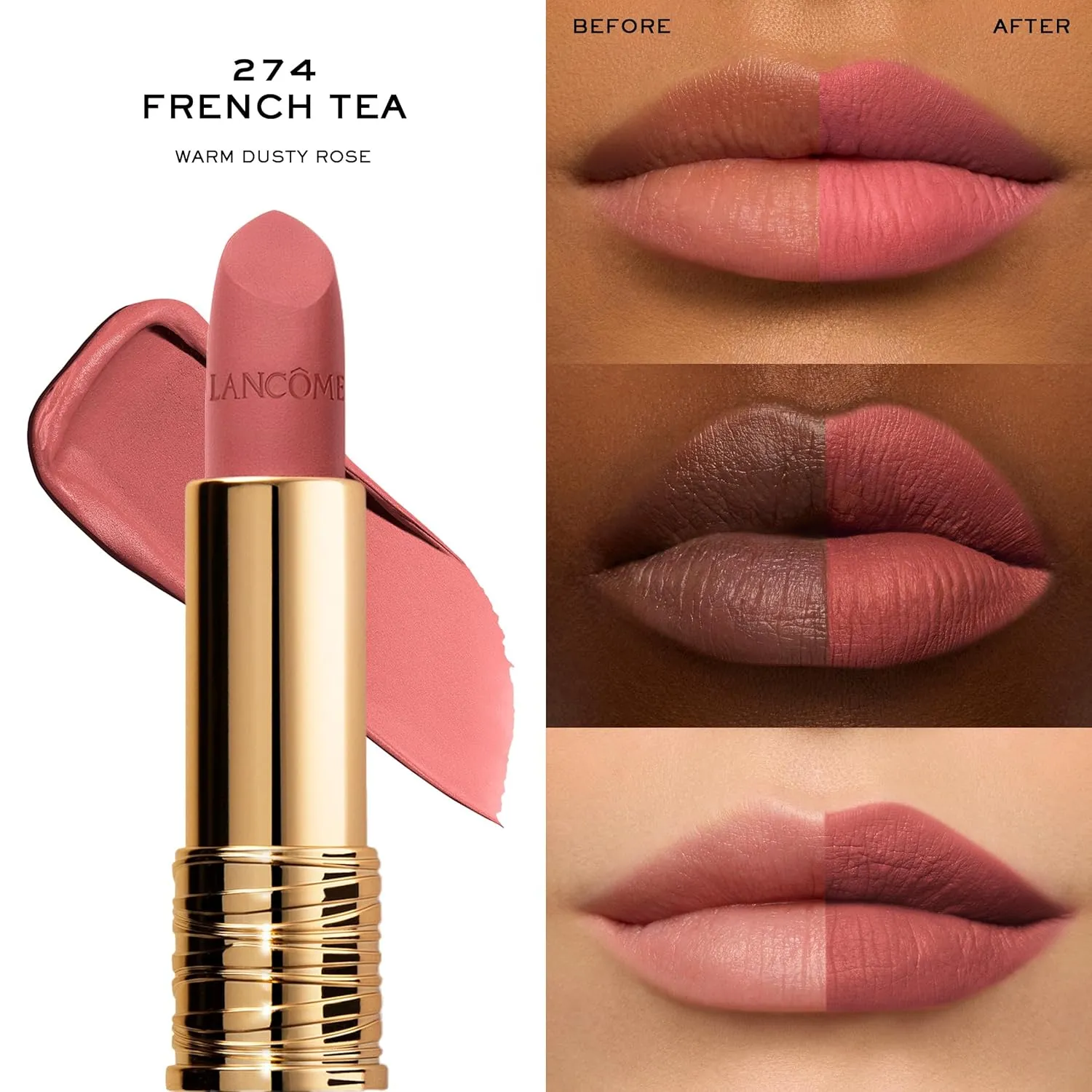 Lancôme L'Absolu Rouge Drama Matte Lipstick - Bold Matte Finish - Lasting Comfort & Hydration