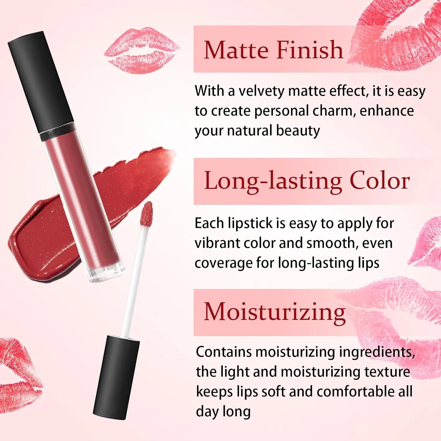 Lassi Lips Staining Lip Oil, Lassi Lips Staining Long Sweet Lasting Lips Oil, Long-Lasting Moisturizing Lip Oil, Smooth Application, Llong-lasting Color (#5~#8)