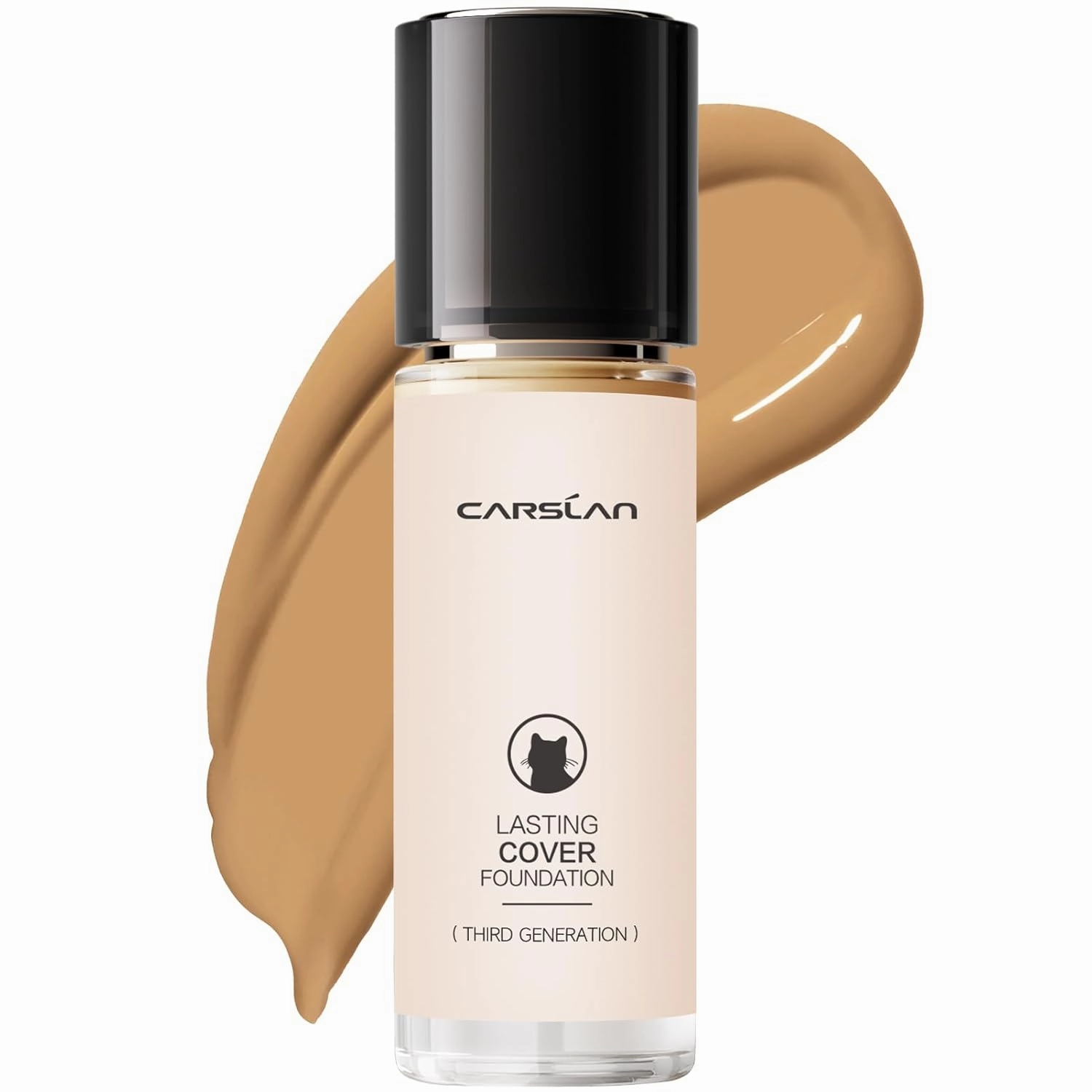 Lasting Cover Foundation, 24H Longlasting Full Coverage Matte Finish Face Makeup, Poreless, Lightweight, Waterproof, Oil Free Liquid Foundation, M02