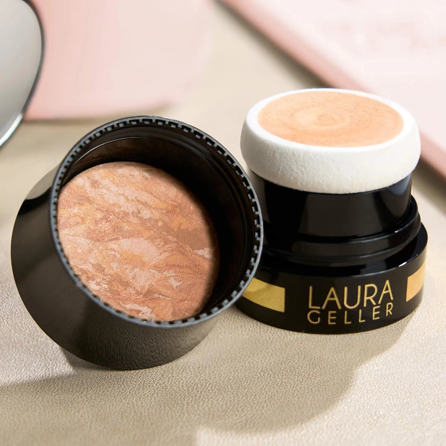 LAURA GELLER NEW YORK Baked Balance-n-Glow To Go Travel Size Illuminating Foundation (05 Golden Medium, 0.05 Ounce (Pack of 1))