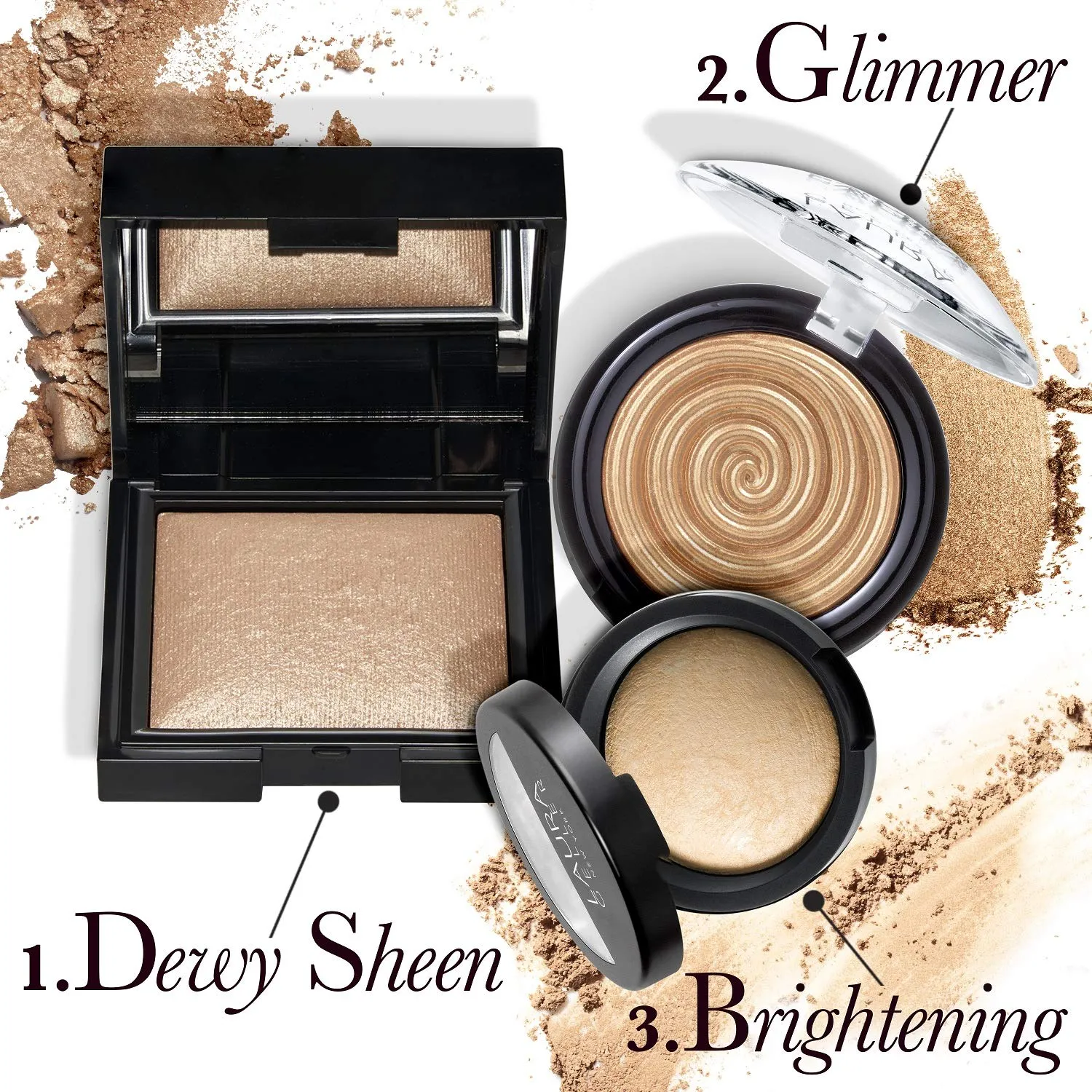LAURA GELLER NEW YORK Dolce Highlighter Makeup Powder for Ethereal Luminous Glow, Prosecco
