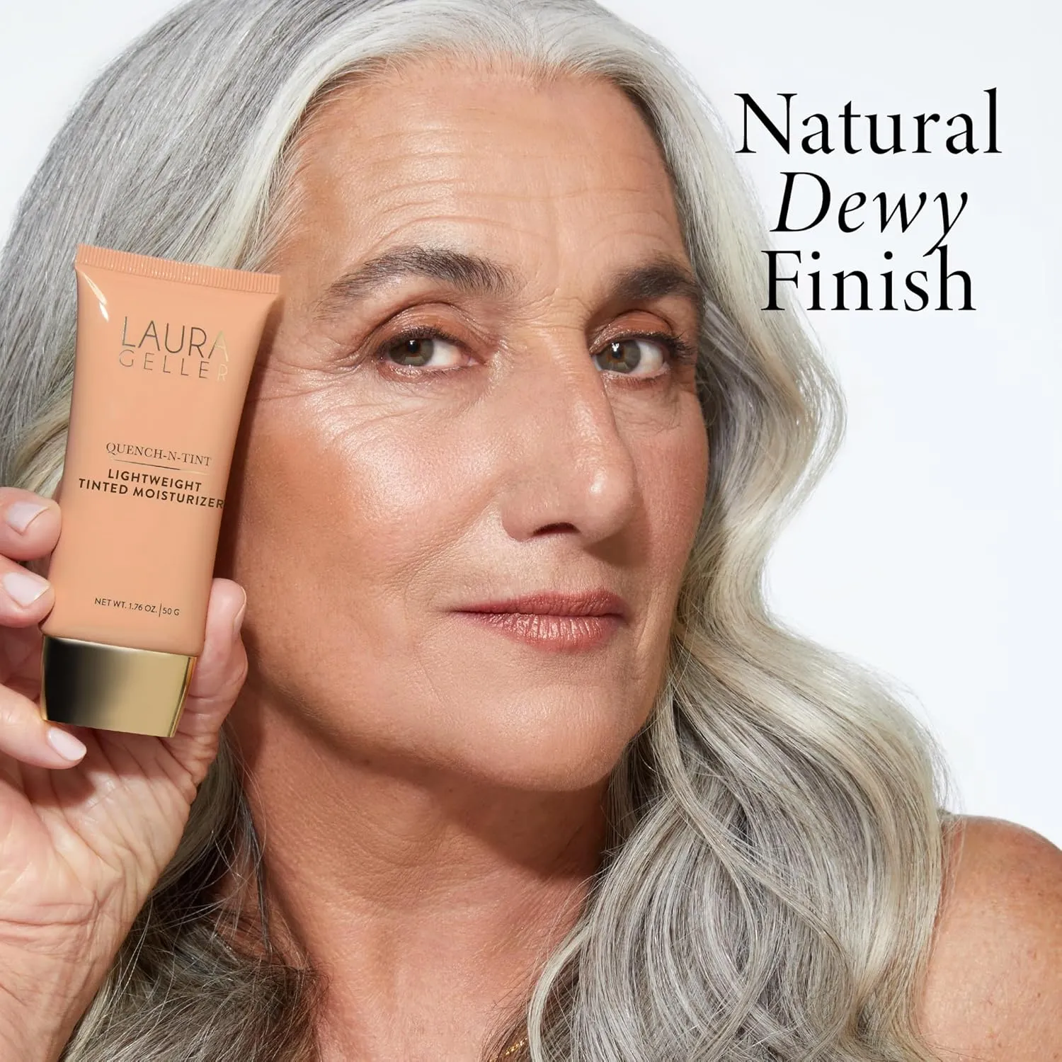 LAURA GELLER NEW YORK Quench-n-Tint Hydrating Foundation - Light - Sheer to Light Buildable Coverage - Natural Glow Finish - Lightweight Formula with Hyaluronic Acid
