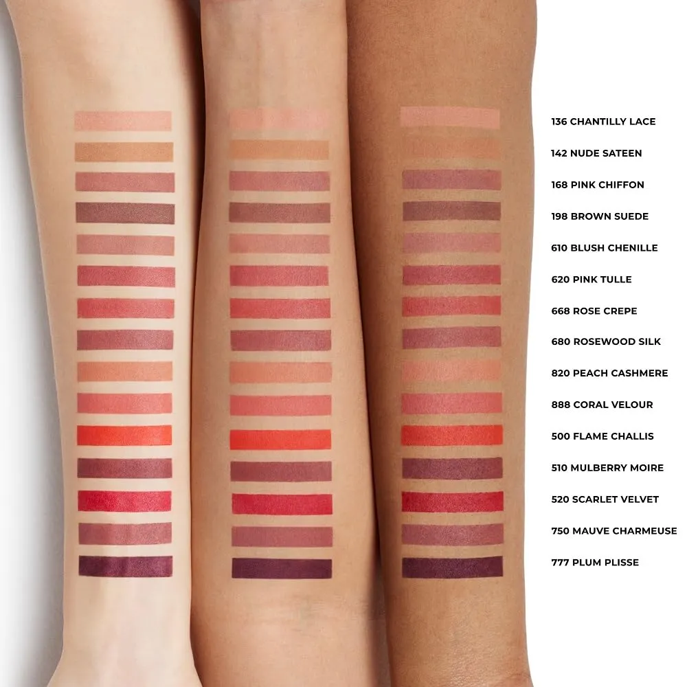 Laura Mercier Caviar Smoothing Matte Lipstick, 16HR Hydration, Long Lasting Wear, High Impact Color, Smudge- & Transfer-Proof, Hyaluronic Acid and Vitamin E Infused