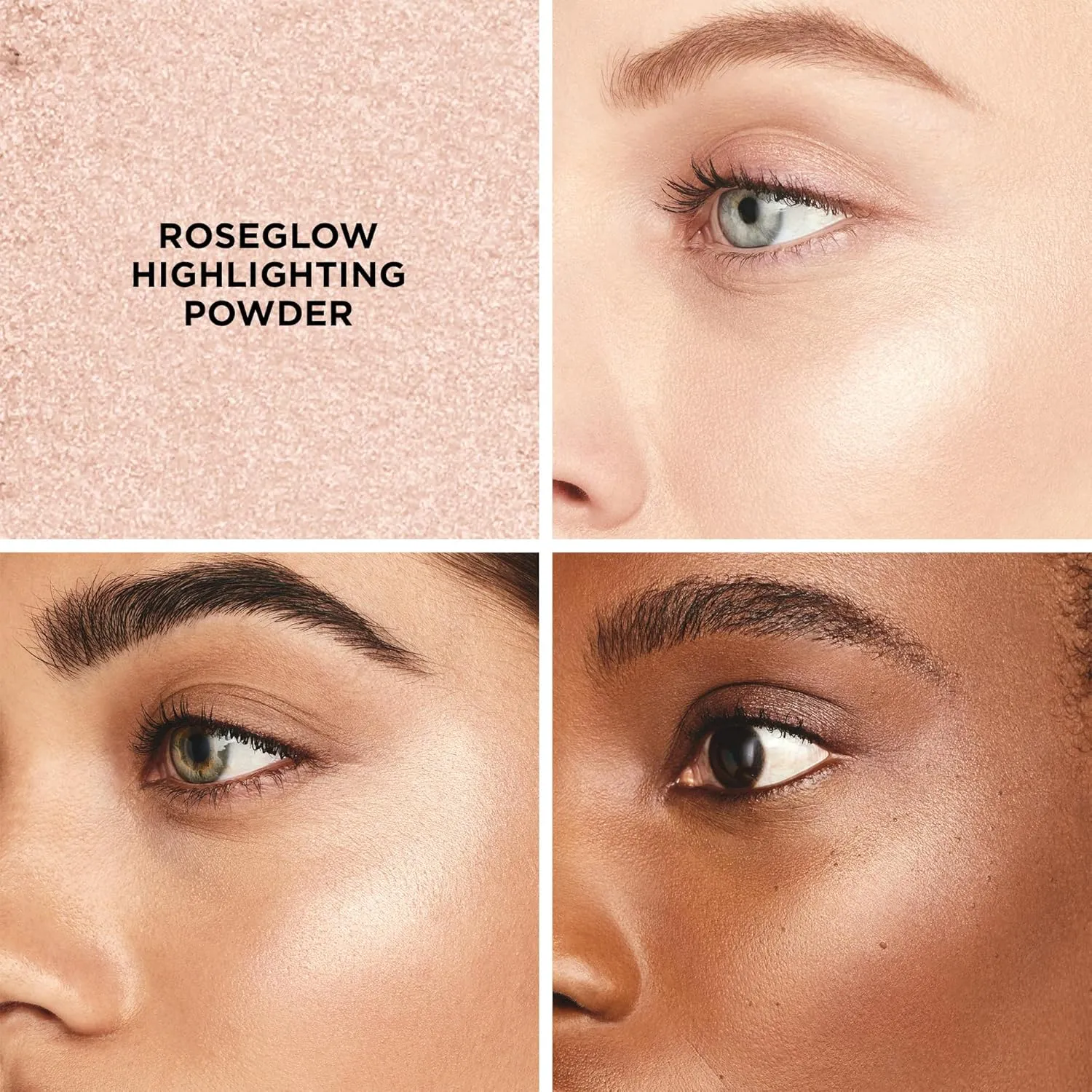 Laura Mercier RoseGlow Highlighting Powder, Rosy Neutral Highlighter Makeup, Buildable Coverage, Natural Dewy Finish, For All Skin Tones, Light Reflecting Pearls