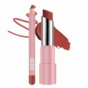 Lifter Glaze Lip Balm, 2025 New Long Lasting Lipstick, Moisturizing Lip Liner for Everyday Makeup, Matte 2 In 1 Lipstick for Women (#02)