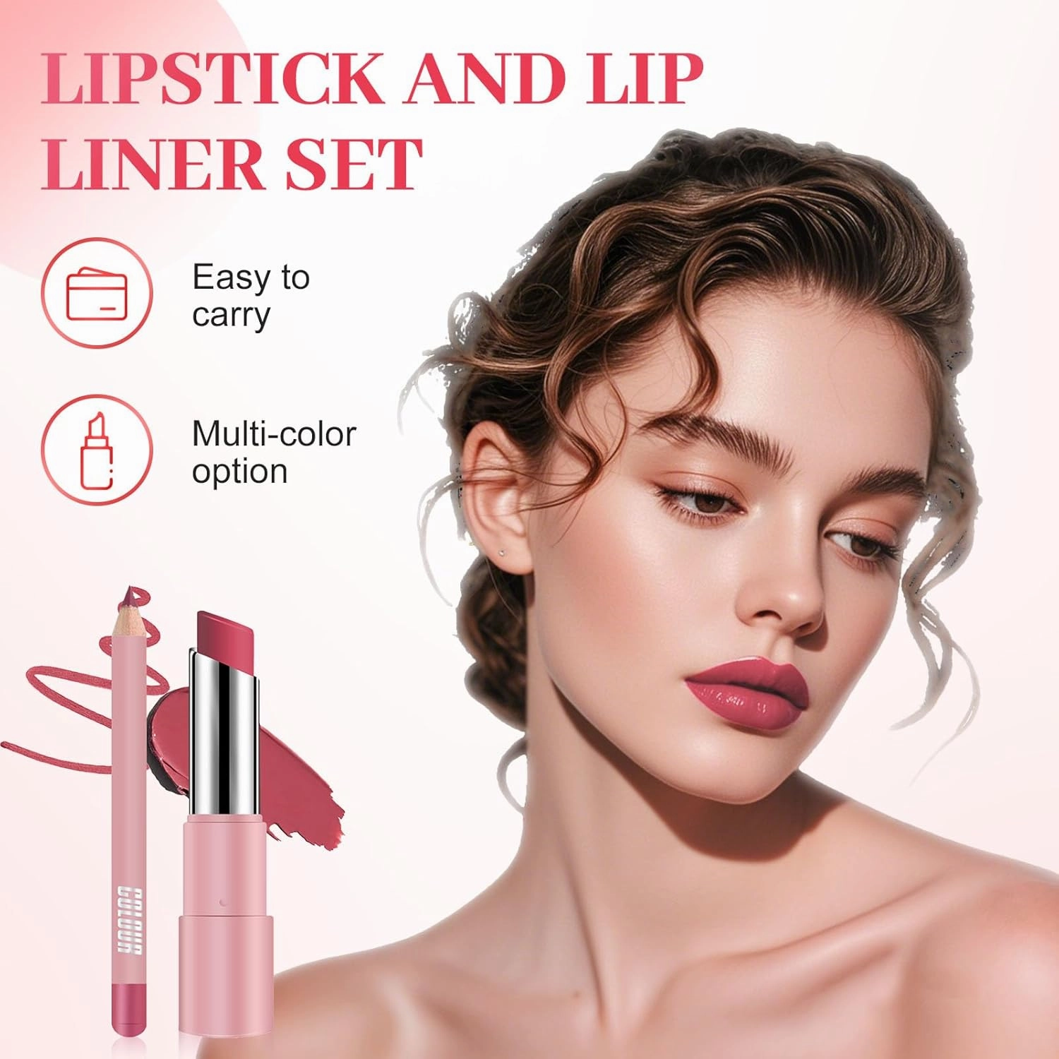 Lifter Glaze Lip Balm, 2025 New Long Lasting Lipstick, Moisturizing Lip Liner for Everyday Makeup, Matte 2 In 1 Lipstick for Women (#02)