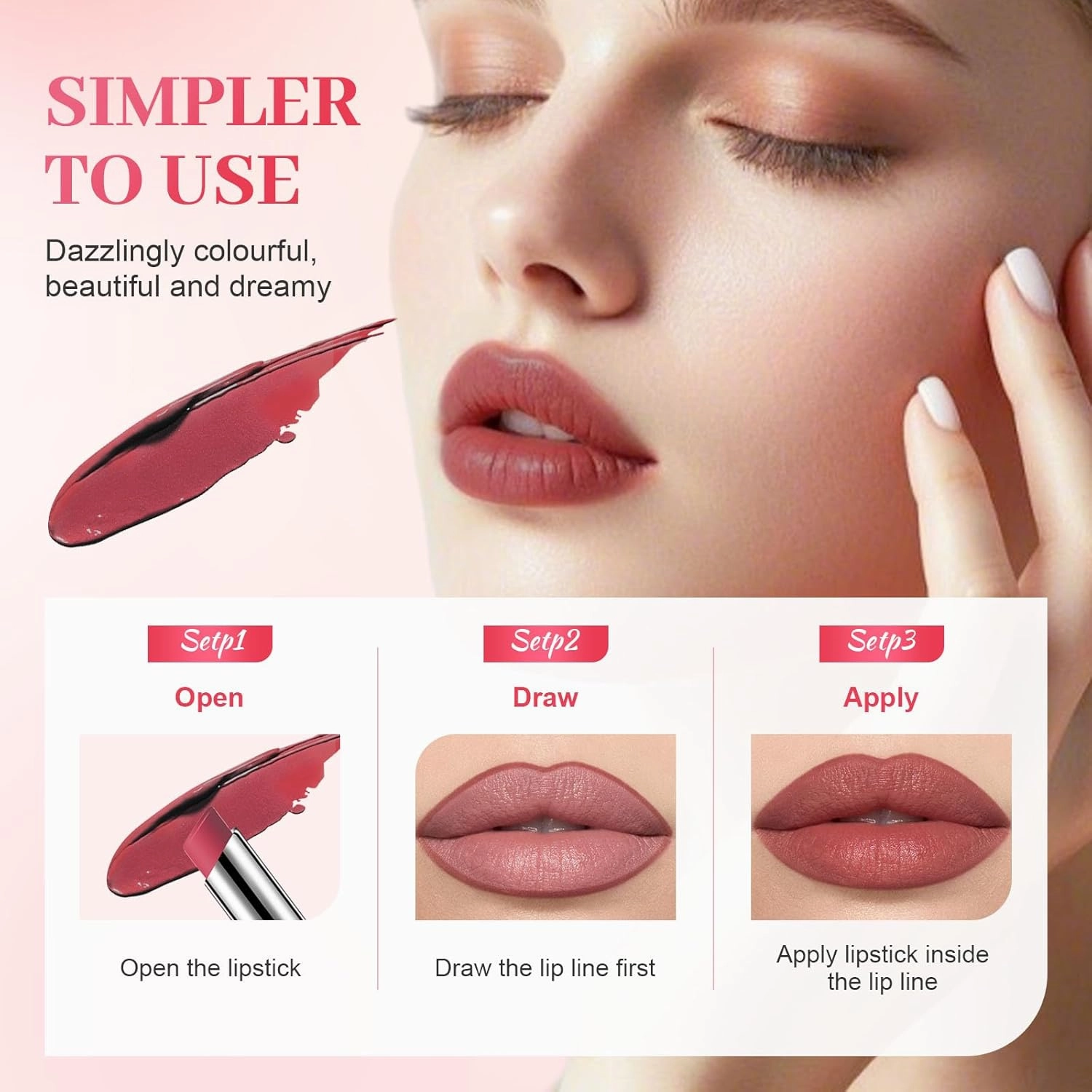 Lifter Glaze Lip Balm, 2025 New Long Lasting Lipstick, Moisturizing Lip Liner for Everyday Makeup, Matte 2 In 1 Lipstick for Women (#02)