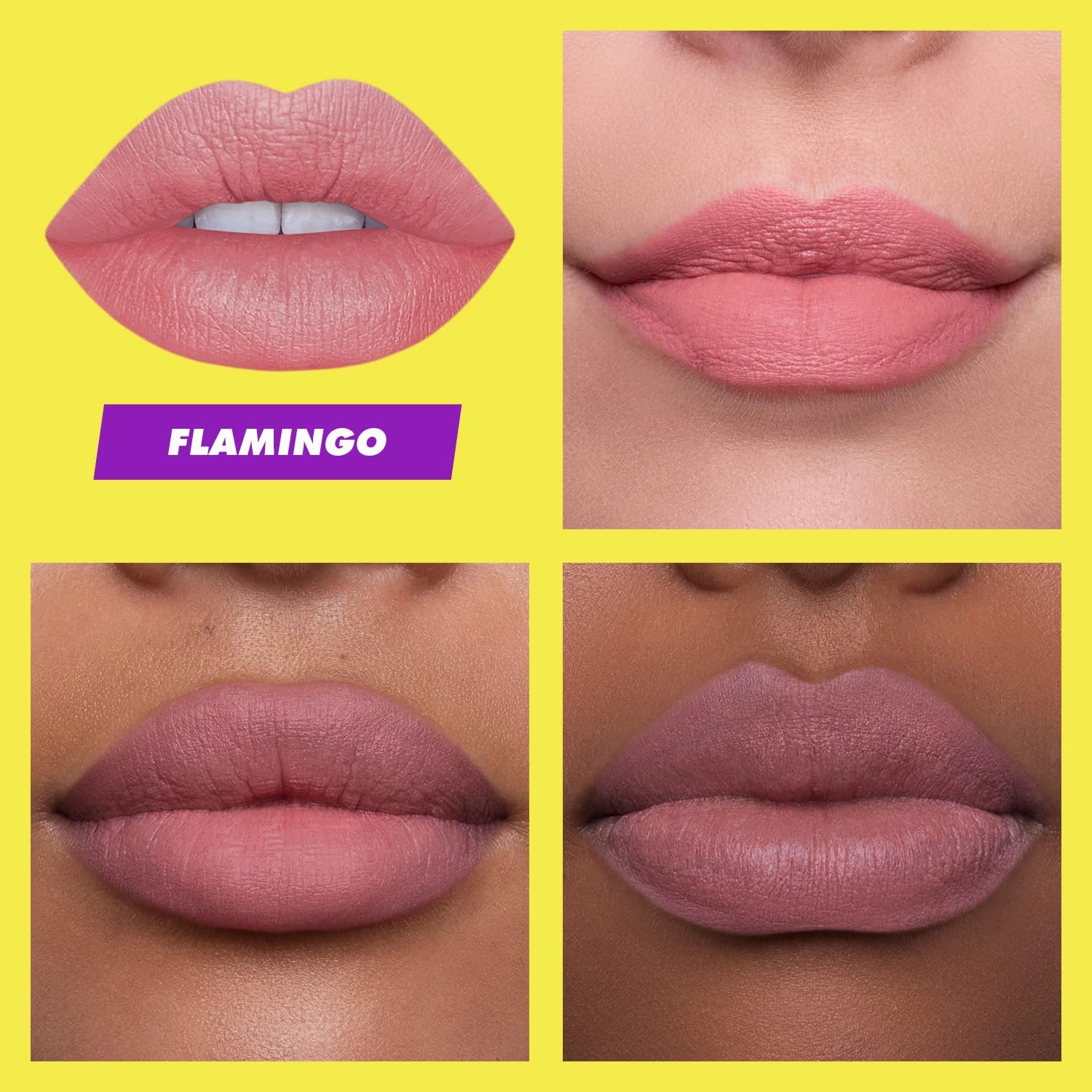 Lime Crime Soft Touch Comfort Matte Lipstick, Flamingo (Neutral Medium Pink) - Flirty Retro Shades - Full-Coverage Long Lasting, Lip Lining & Soft Formula for All-Day Wear - Talc-Free & Paraben-Free