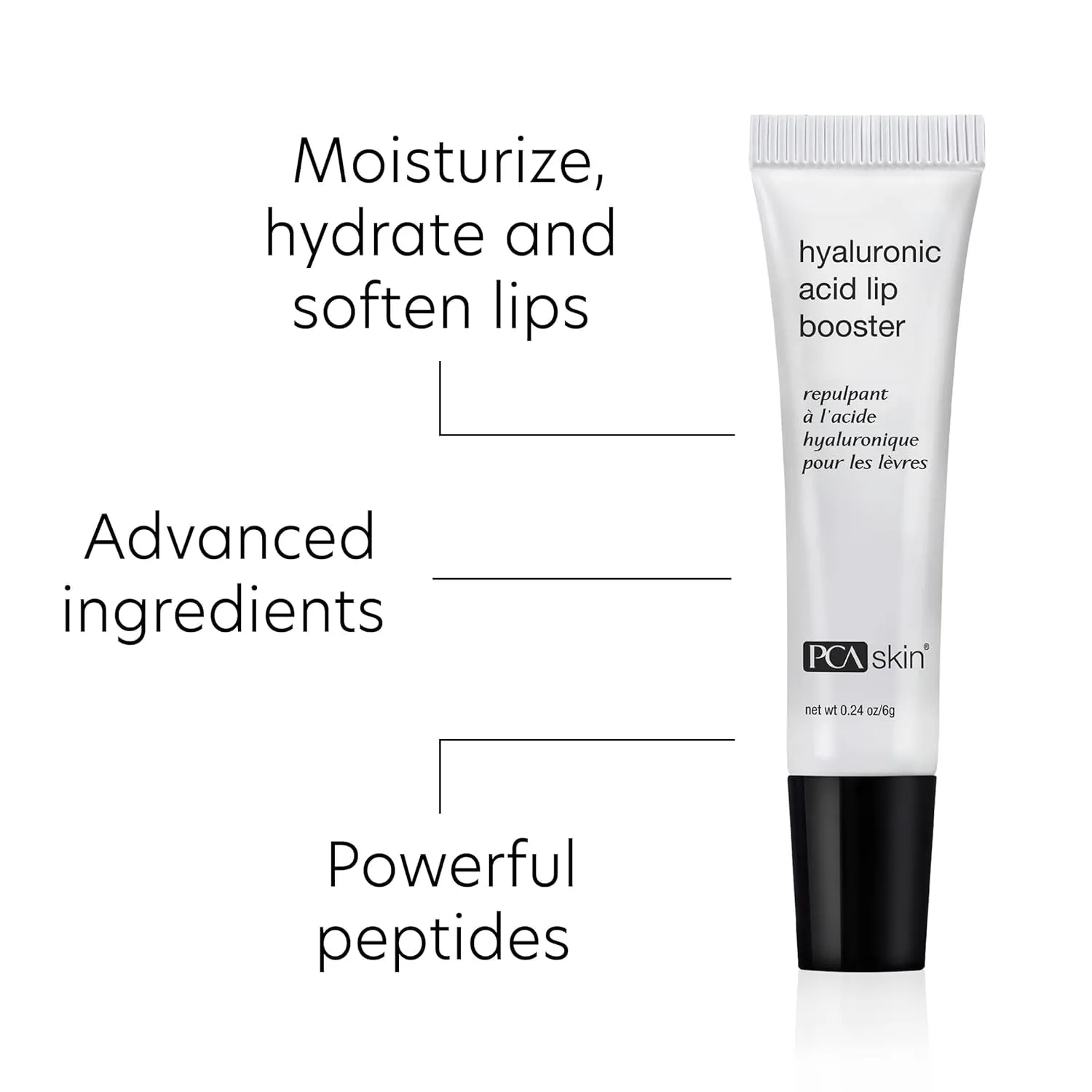 Lip Plumper Serum, Hyaluronic Acid Lip Booster for Plump Lips, Instantly Hydrates and Minimizes Fine Lines and Wrinkles, Helps Increase Lip Volume, Lip Moisturizer for Women, 0.24 Oz Tube