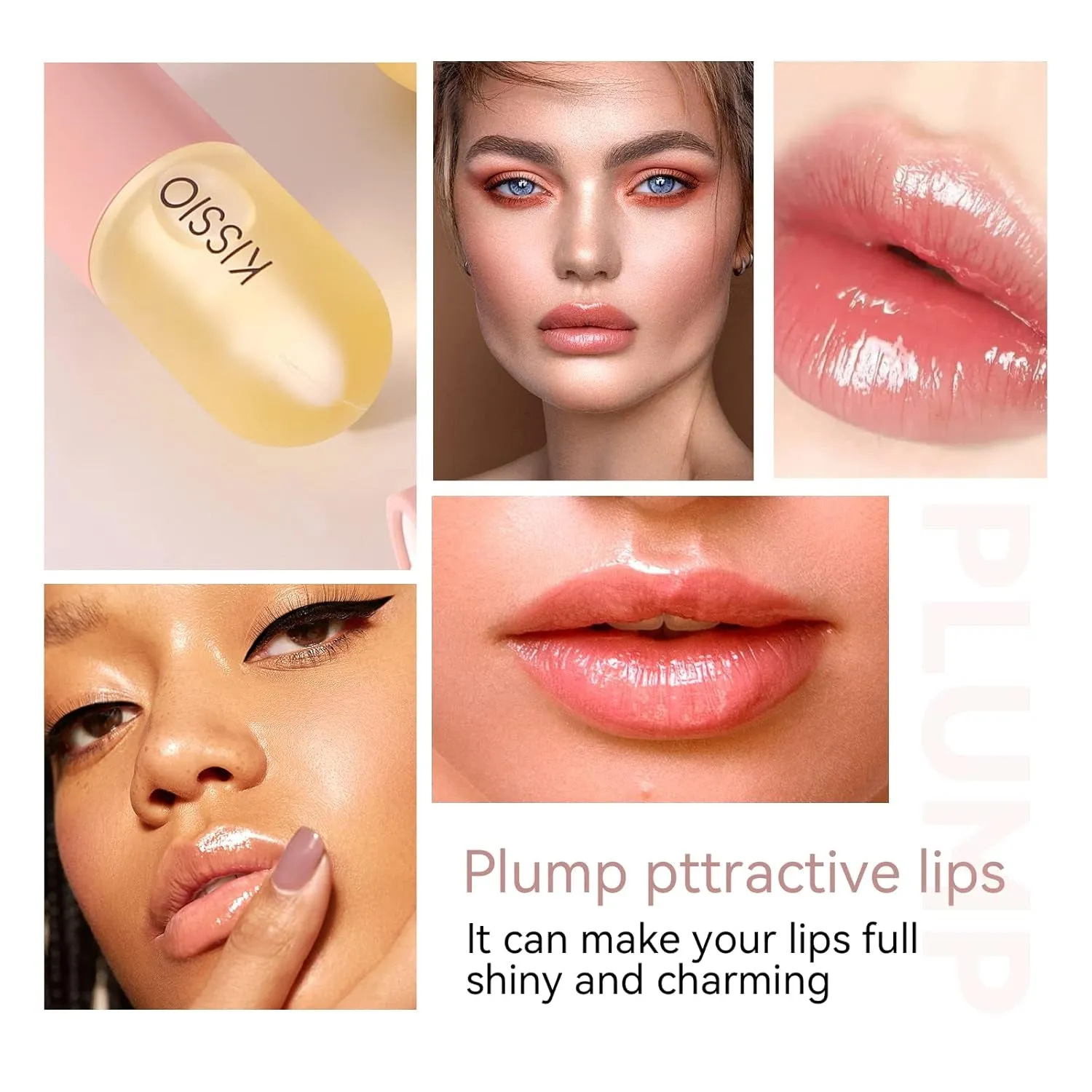 Lip Plumper,Natural Lip Plumper for Day Use,Lip Plumping Gloss Make Lips Fuller and Moisturizing 5.5Ml,Lip Mask,Hydrating & Reduce Fine Lines,Beautiful Fuller