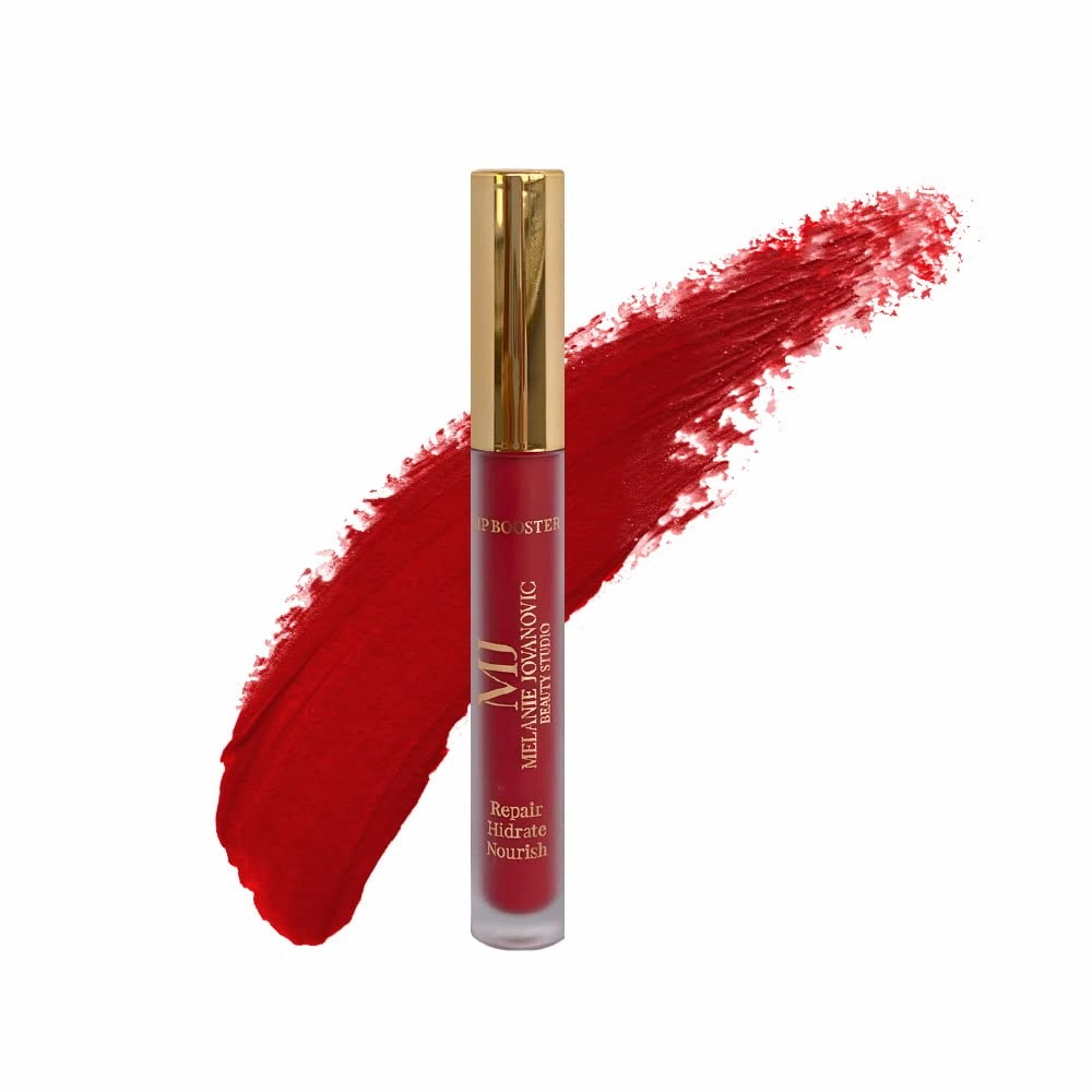 Lip Booster Matte | Contains Hyaluronic Acid, Collagen and Oligopeptides | Repairs and Smooths | 12 Hour Lasting Matte Lipstick | Nourishes and Hydrates Lips | Mela Beauty Studio Professional Makeup (Mela)