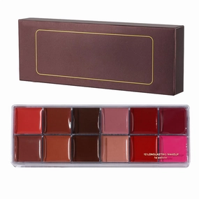 Lip Gloss - 12 Colors Lipstick Makeup | Compact Cosmetic Lip Gloss Set | Long-Wear Lipstick Colors | Perfect Gift For Wife Daughter Mom | Makeup