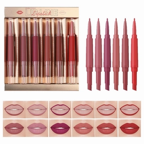 Lip Liner and Lipstick Sets for Women, Matte Lipstick Pen with Lip Liner Set, Waterproof Makeup Stain Kit for Dating Travel Outdoor Shopping Trip Vacation