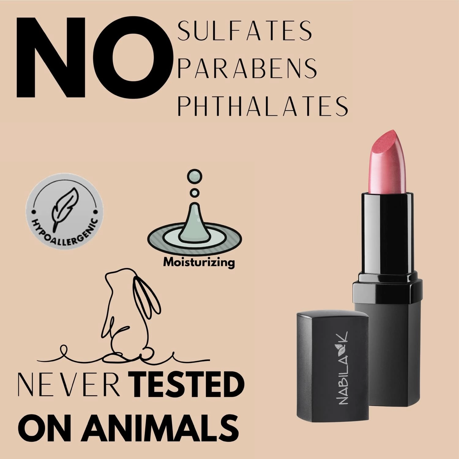 Lipstick - Long Lasting with Glossy Finish - Hydrates & Seals in Moisture - Cruelty-Free Lip Color for Perfect Pout - 0.14 oz - Bella