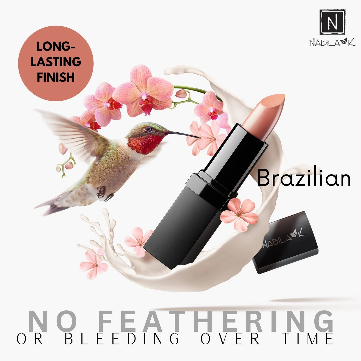 Lipstick - Long Lasting with Glossy Finish - Hydrates & Seals in Moisture - Cruelty-Free Lip Color for Perfect Pout - 0.14 oz - Brazilian